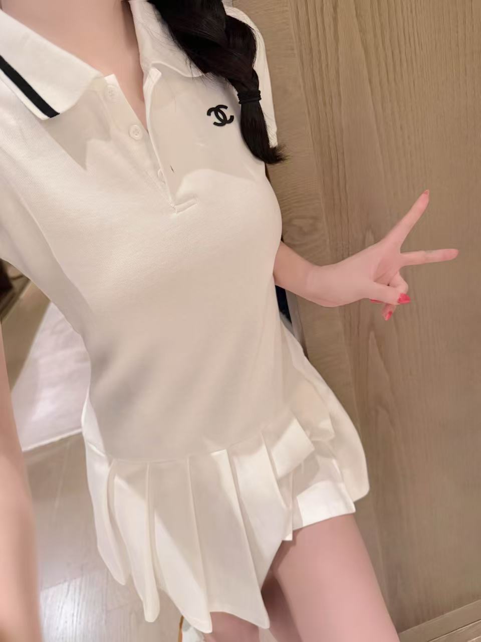 CHANE1 ダブルCラペルドレス【50％割引+送料無料】