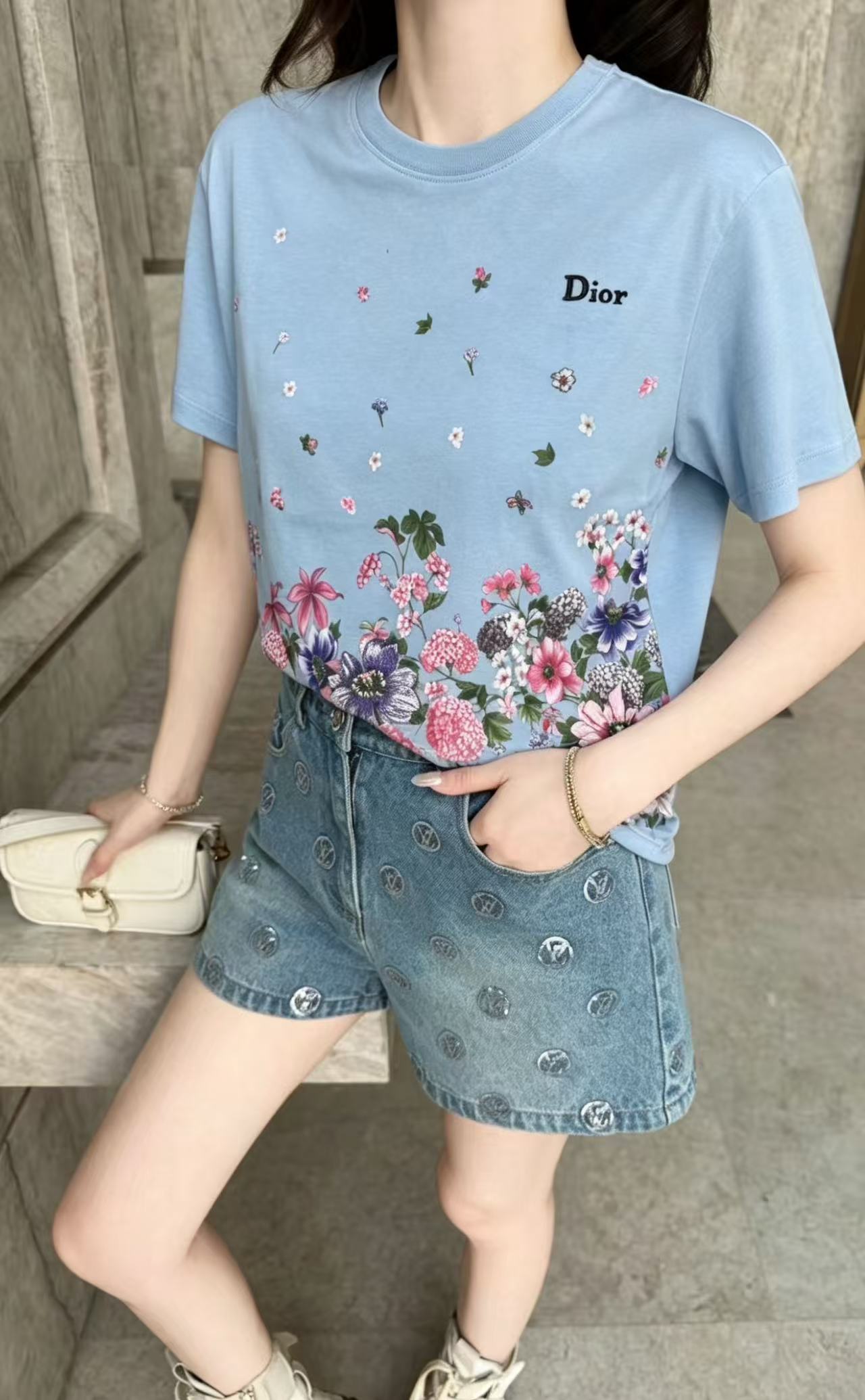 DI0Rプリント文字Tシャツ【50％割引+送料無料】