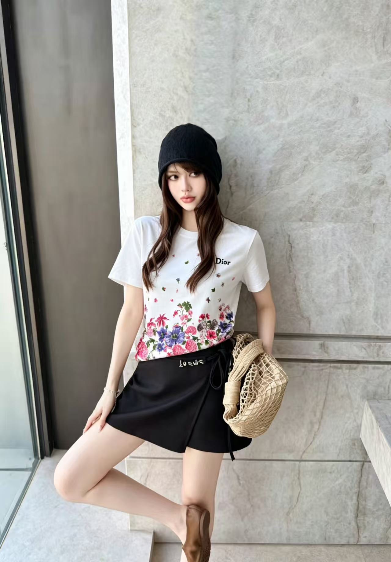 DI0Rプリント文字Tシャツ【50％割引+送料無料】