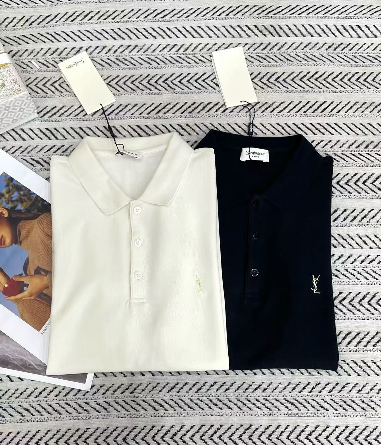 YSLのミニマルなロゴ入り襟付きベスト【50％割引+送料無料】