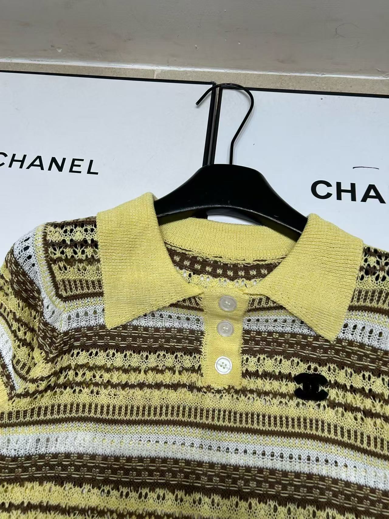 CHANE1 ダブルCカラー ウールセーター【50％割引+送料無料】