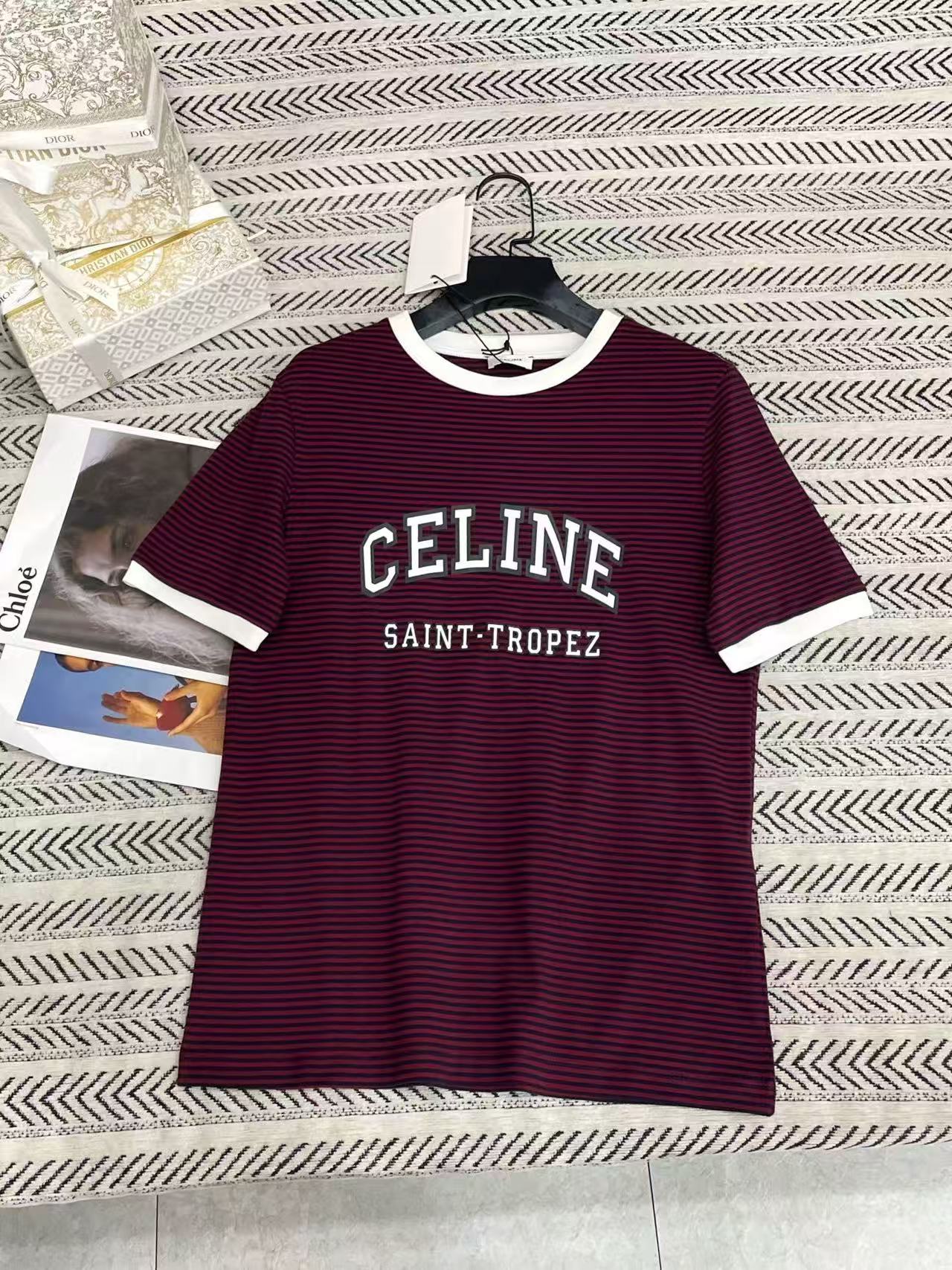 CEL1NE ストライプレターTシャツ【50％割引+送料無料】