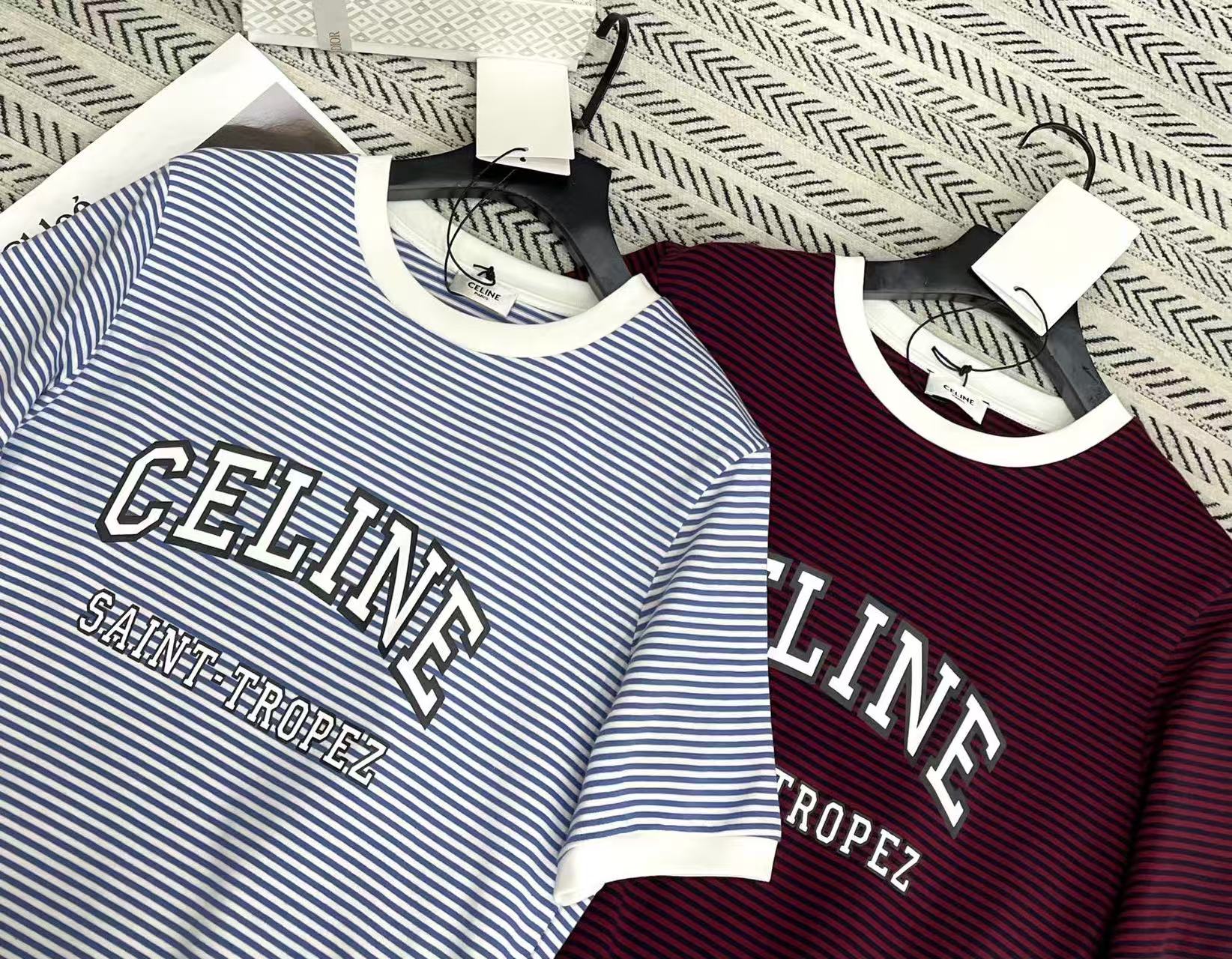 CEL1NE ストライプレターTシャツ【50％割引+送料無料】