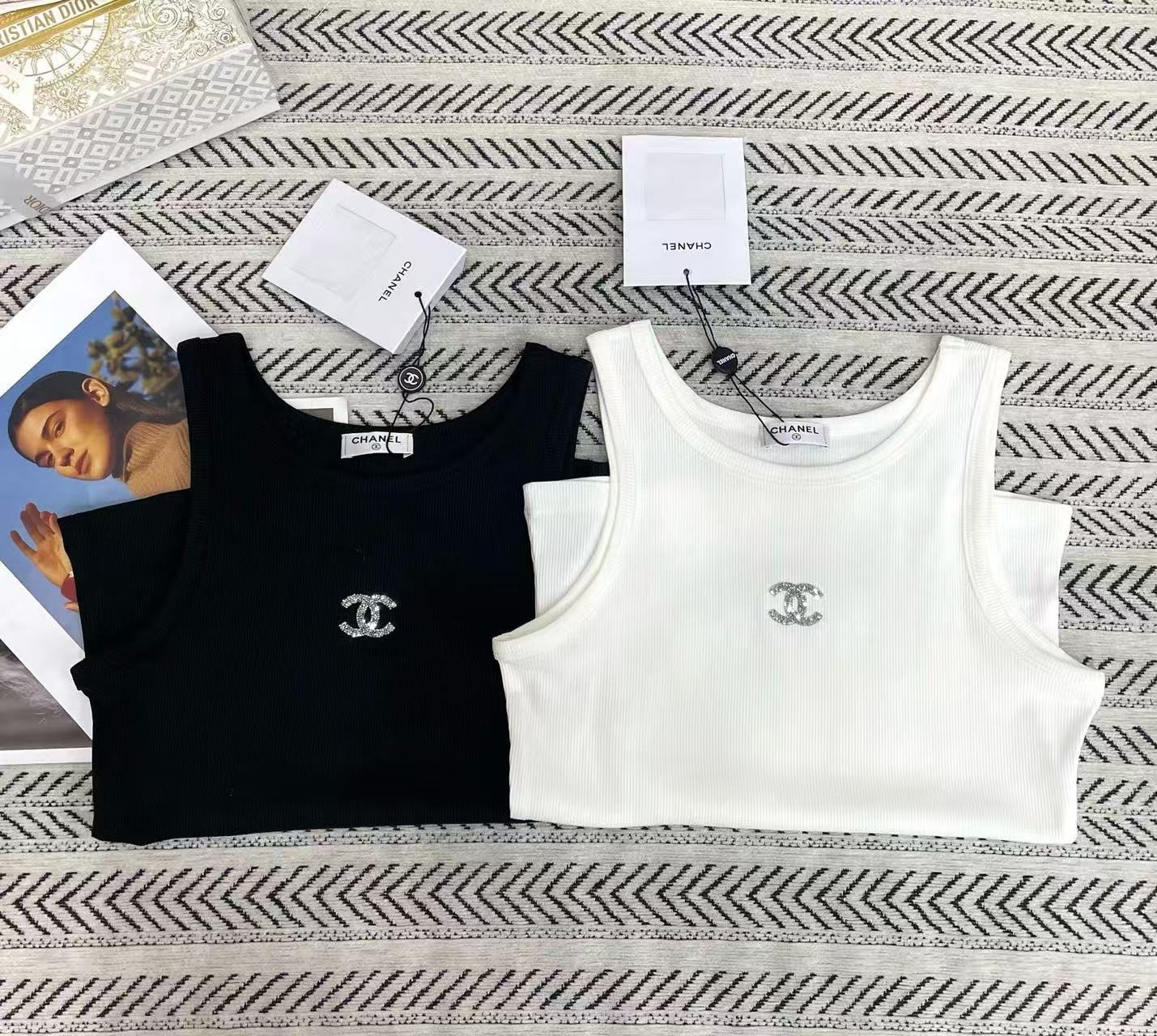 CHANE1 シンプルダブルCベストTシャツ【50％割引+送料無料】
