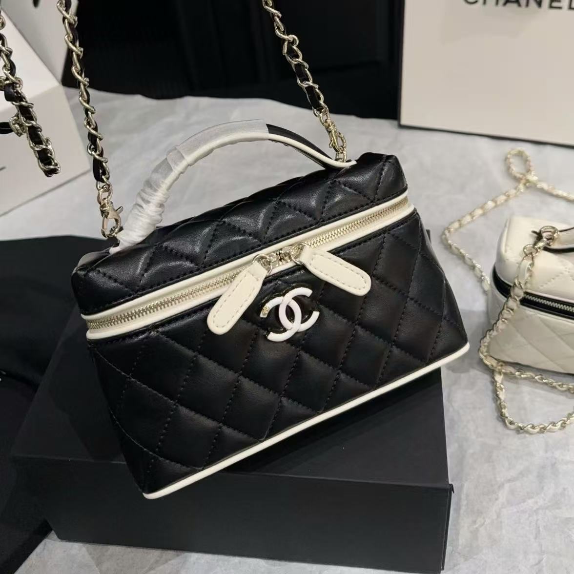 CHANE1チェーン付きカラーブロックハンドバッグ【50％割引+送料無料】