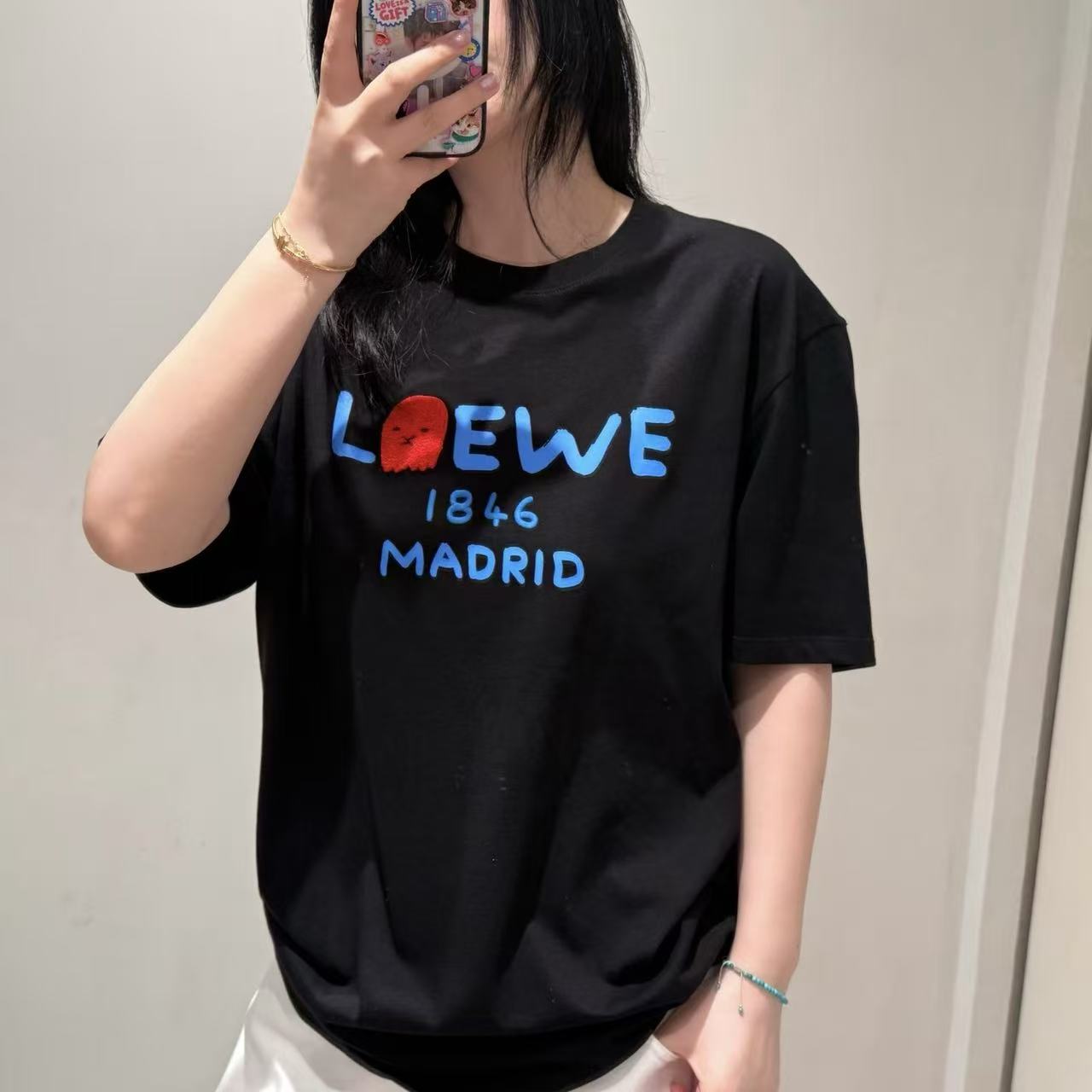 L0WEW 刺繍入りモンキーTシャツ【50％割引+送料無料】