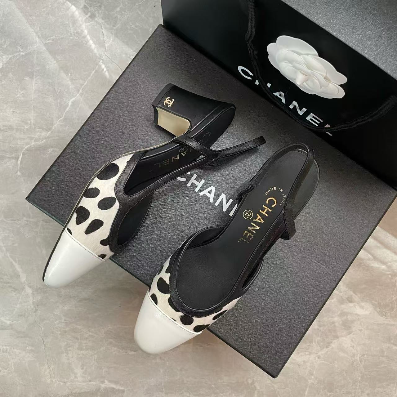 CHANE1 高品質レオパード柄カラーブロックハイヒール【50％割引+送料無料】