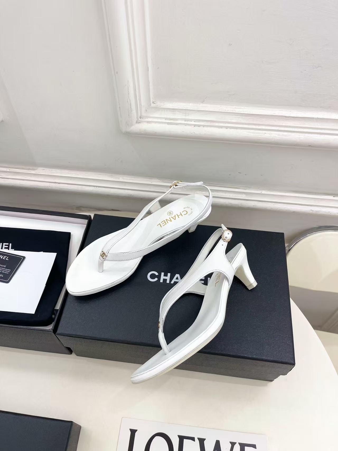 CHANE1 高品質ダブルCチャンキーヒールハイヒール【50％割引+送料無料】