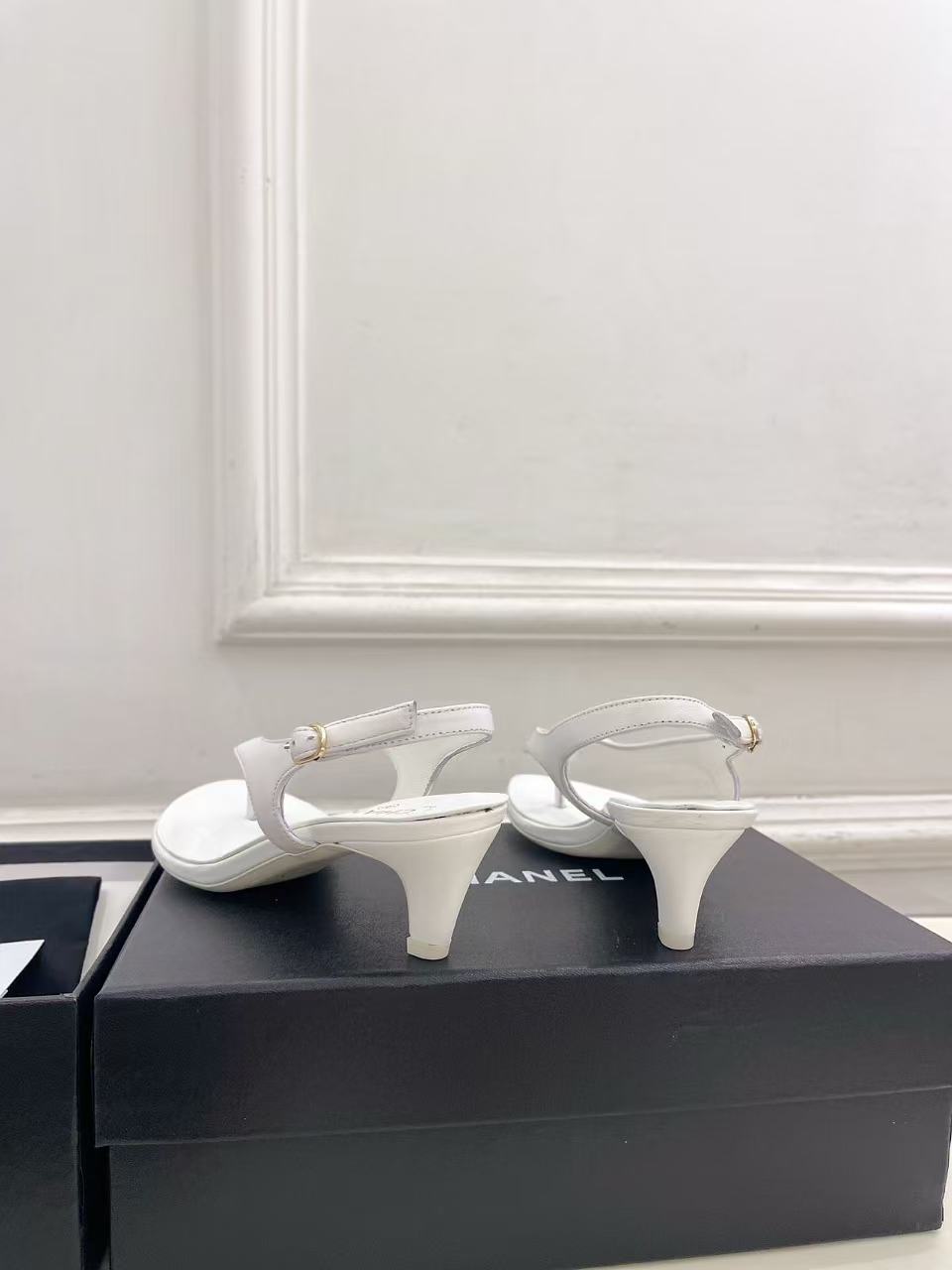 CHANE1 高品質ダブルCチャンキーヒールハイヒール【50％割引+送料無料】