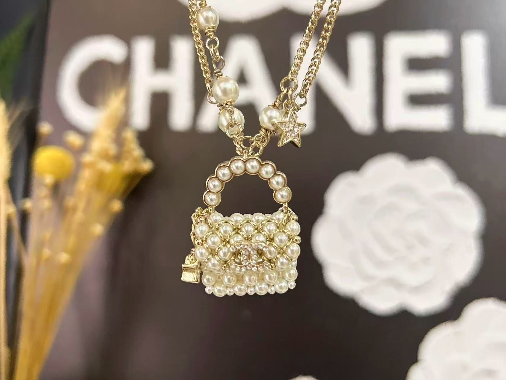 CHANE1 ダブルCパールブレスレット【50％割引+送料無料】
