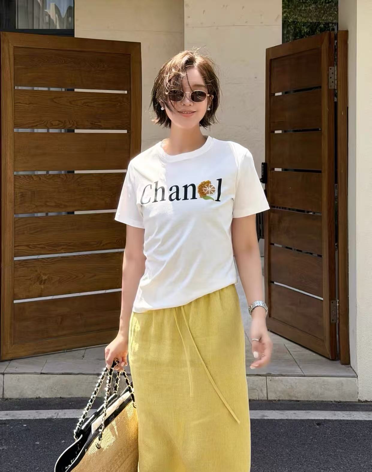 CHANE1 オレンジレターTシャツ【50％割引+送料無料】