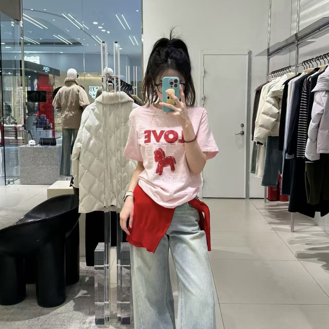 L0WEW ラインストーンレターTシャツ【50％割引+送料無料】