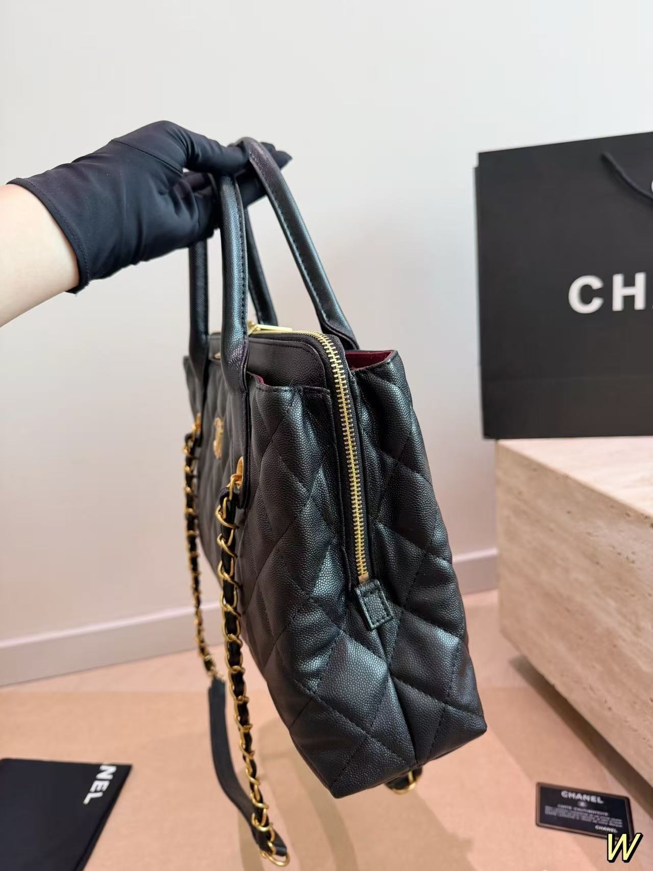 CHANE1 ダブルCチェーントートバッグ【50％割引+送料無料】
