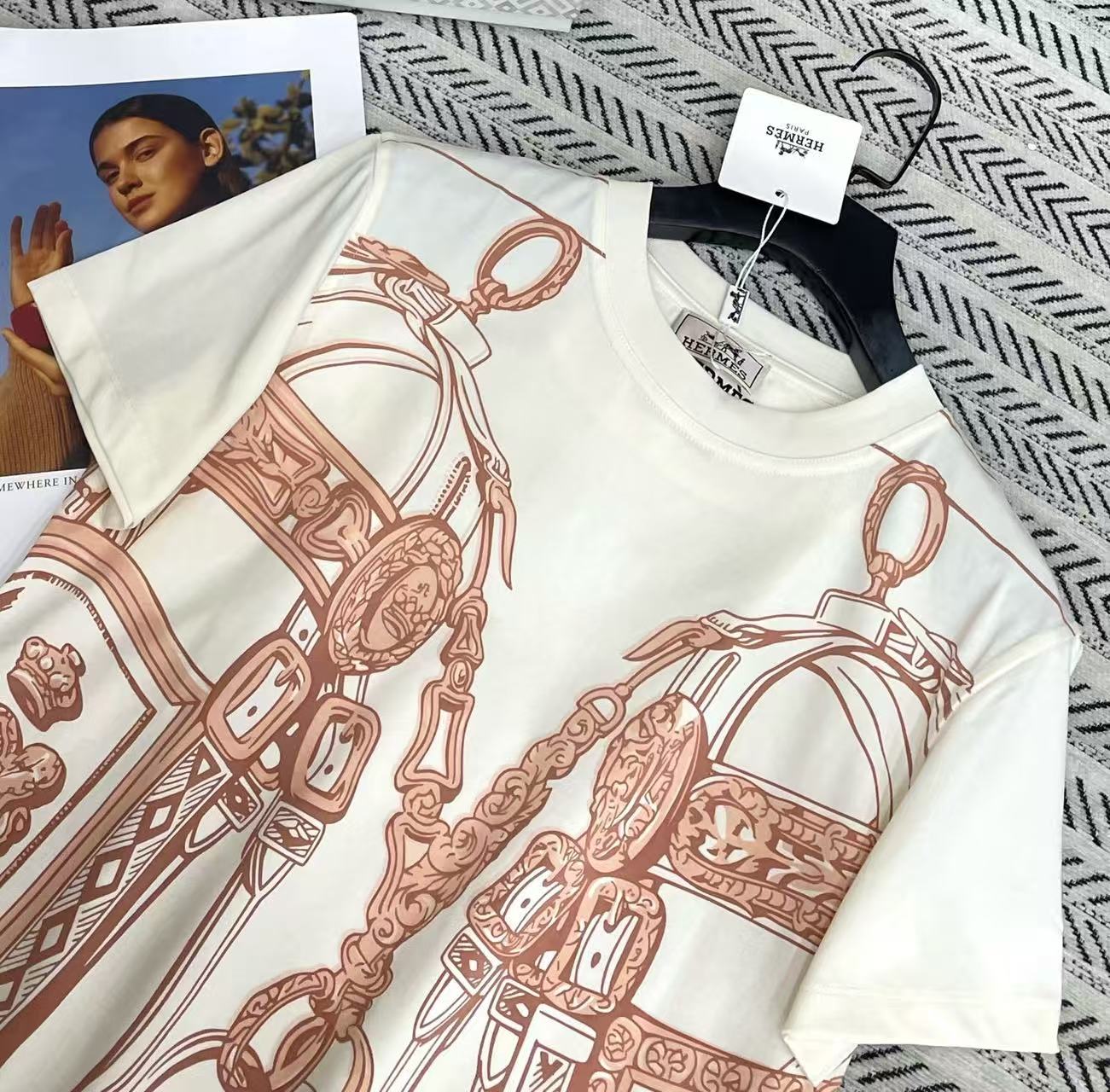 HERME5 チェーンプリントTシャツ【50％割引+送料無料】