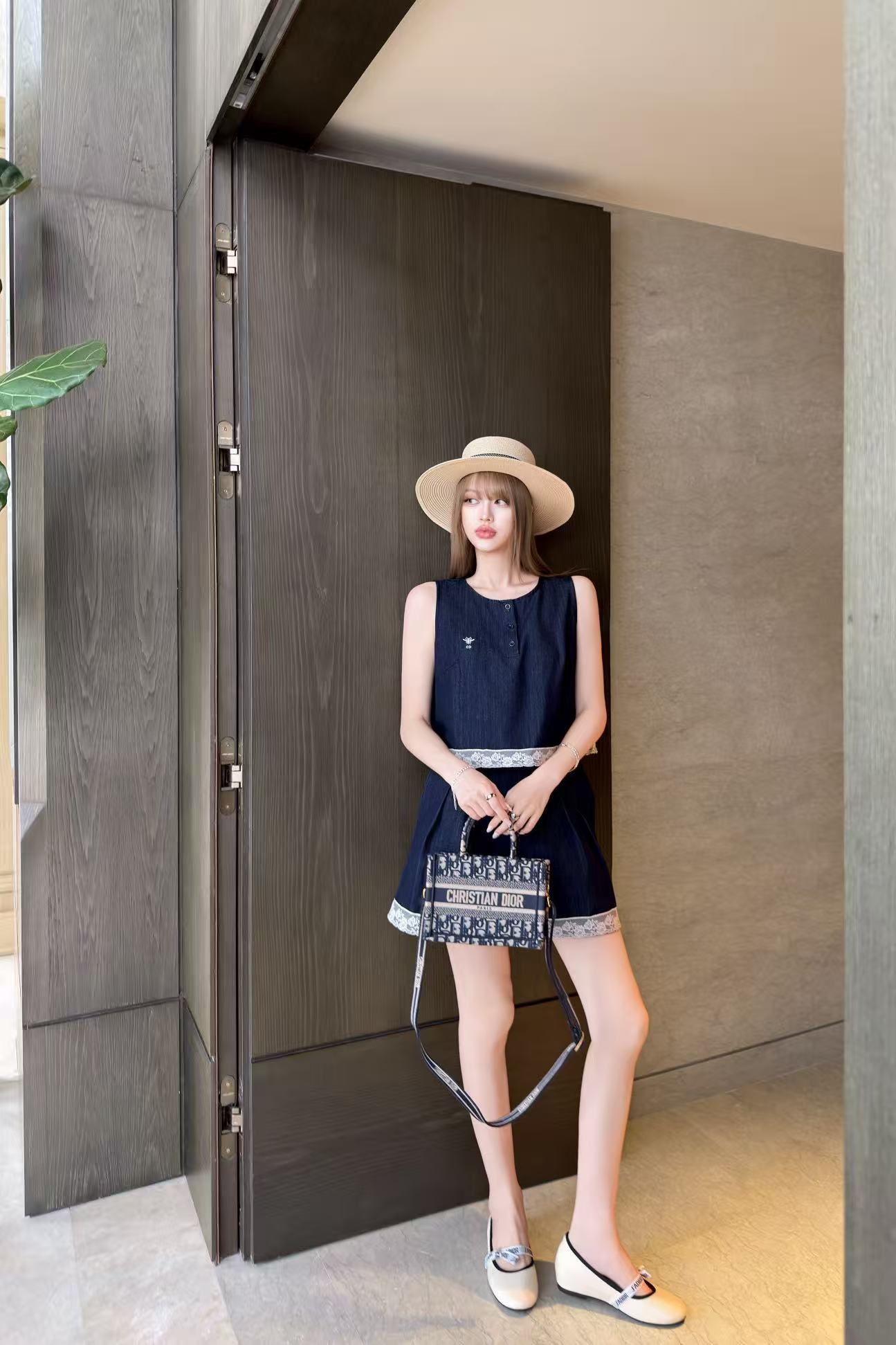 DIOR ハイクオリティ・デニムベスト＆ショートパンツ セットアップ【50％割引+送料無料】