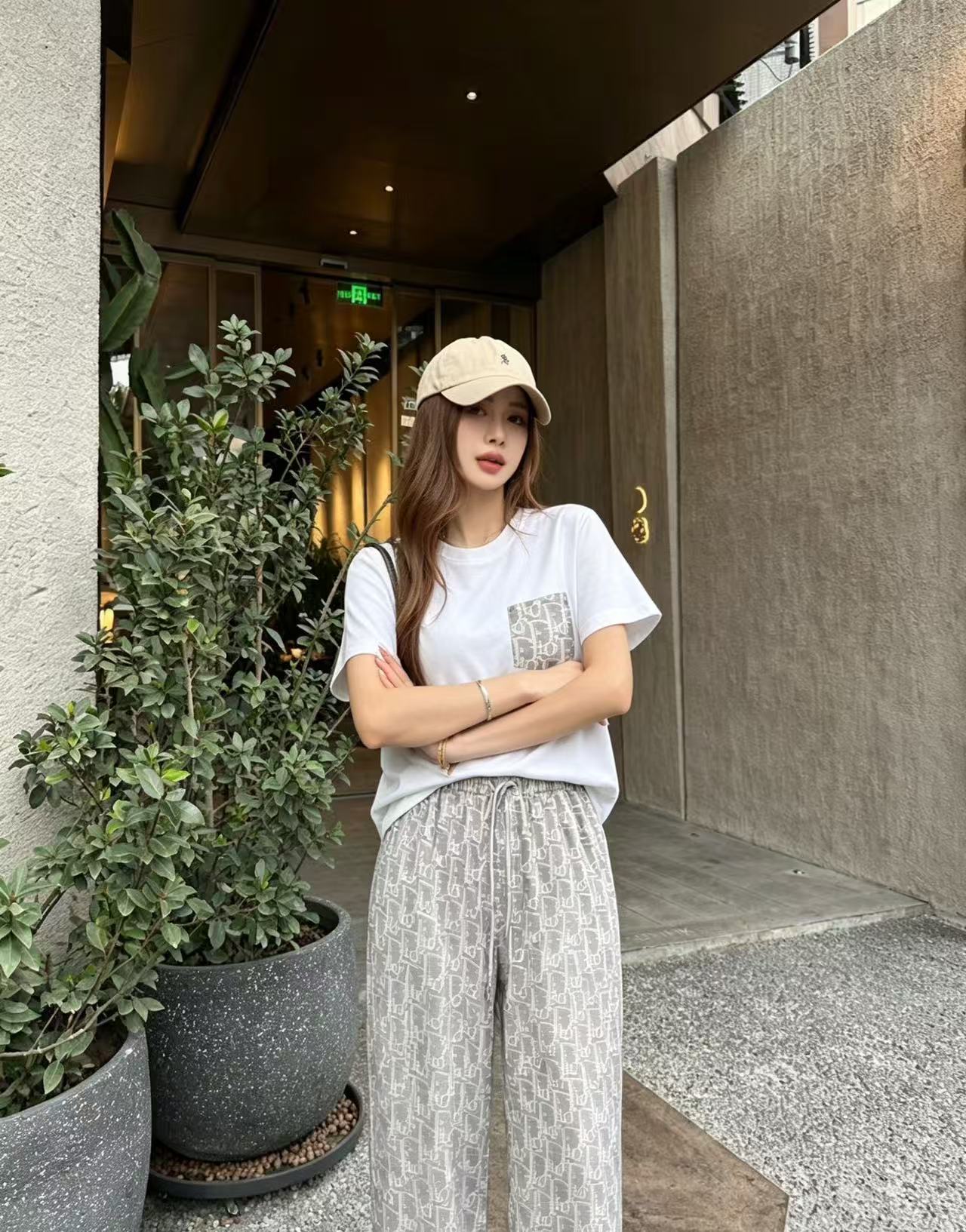 DIOR ポケットTシャツ＆トラウザーズ セットアップ【50％割引+送料無料】