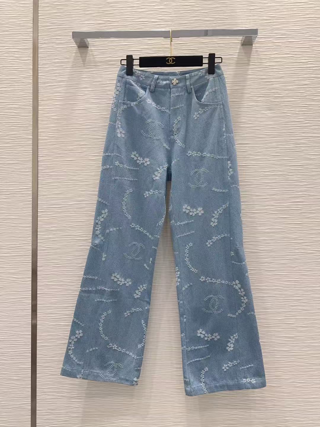 CHANE1 デニムベスト＋パンツ ツーピースセット【50％割引+送料無料】