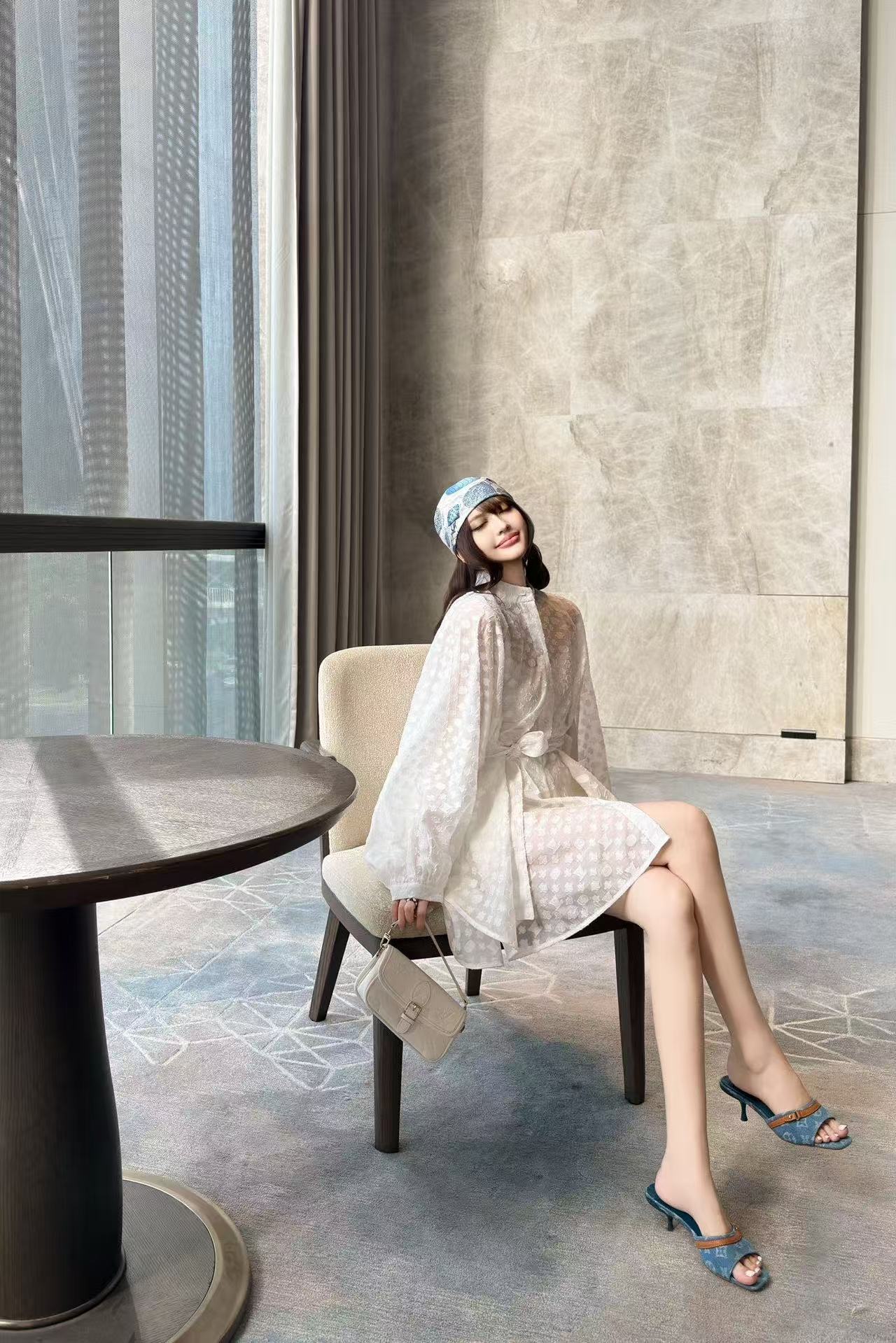 LV ジャカード ルーズフィットシャツ【50％割引+送料無料】