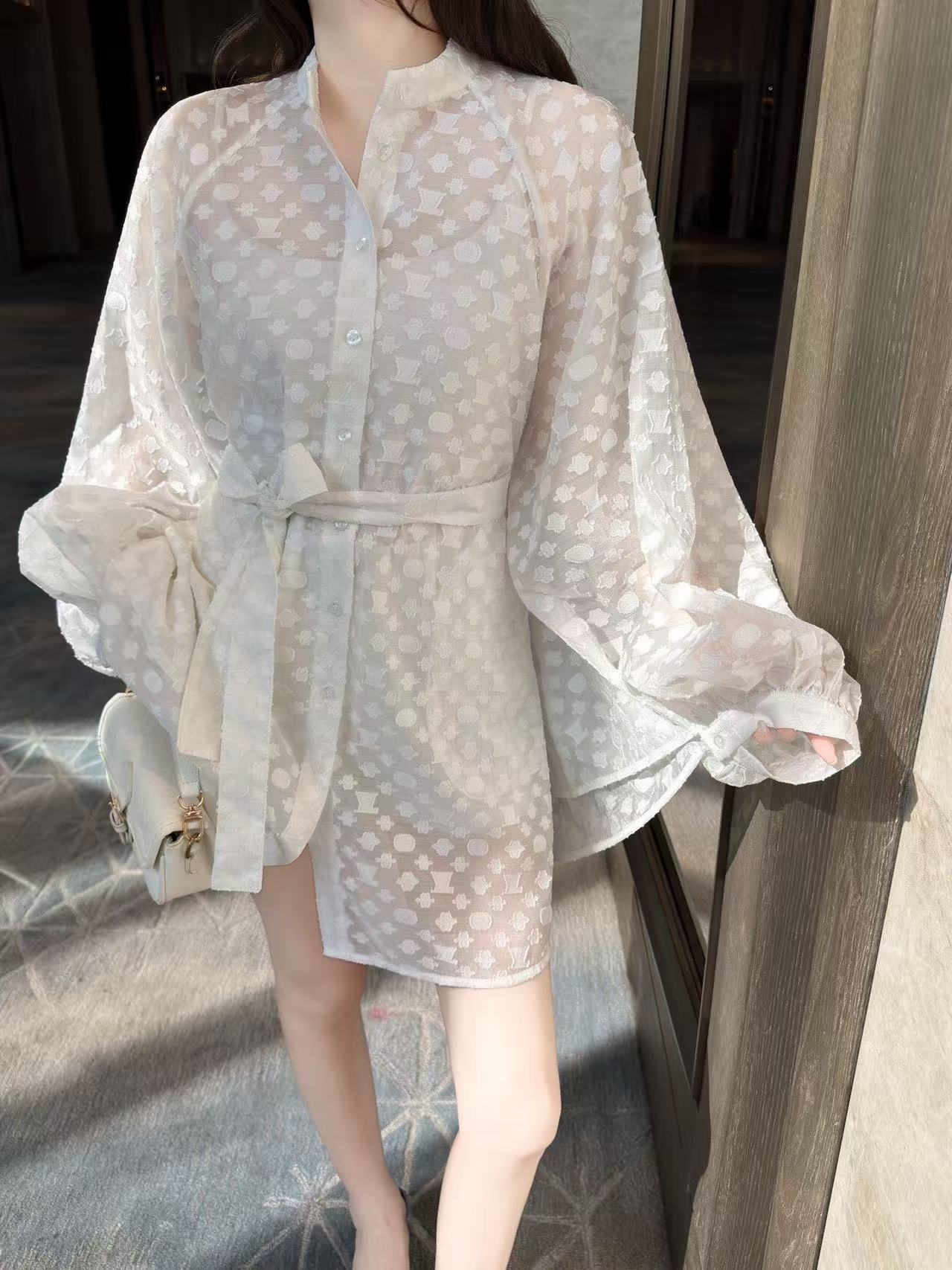 LV ジャカード ルーズフィットシャツ【50％割引+送料無料】