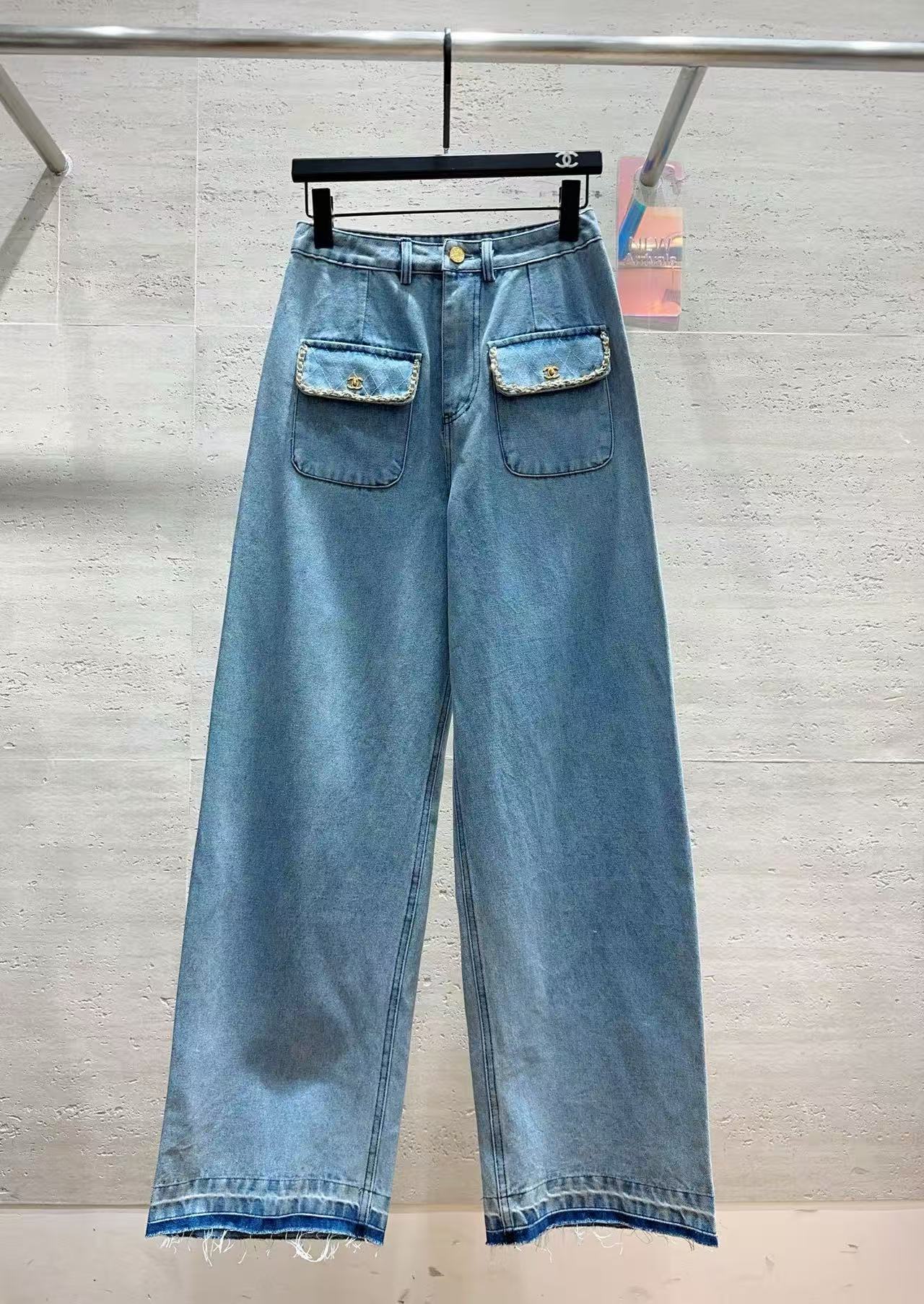 CHANE1 デニムベスト＋パンツ ツーピースセット【50％割引+送料無料】
