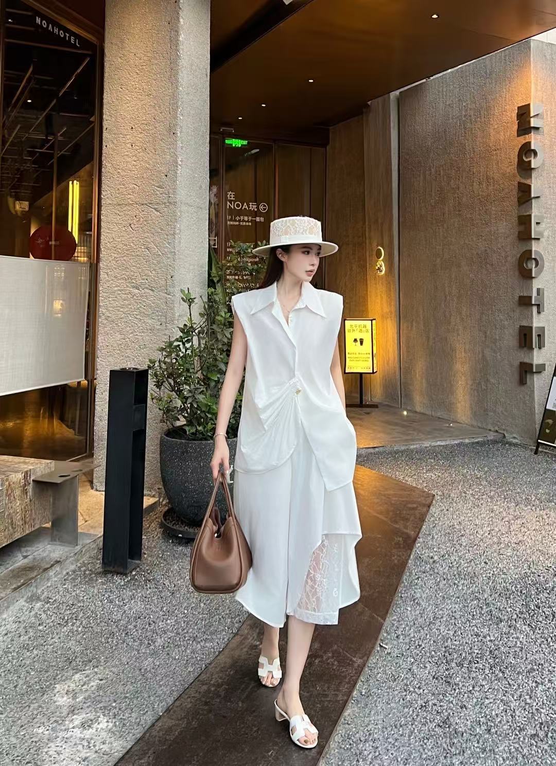 LOEWE ミニマリスト シャツ＆スカート セットアップ【50％割引+送料無料】