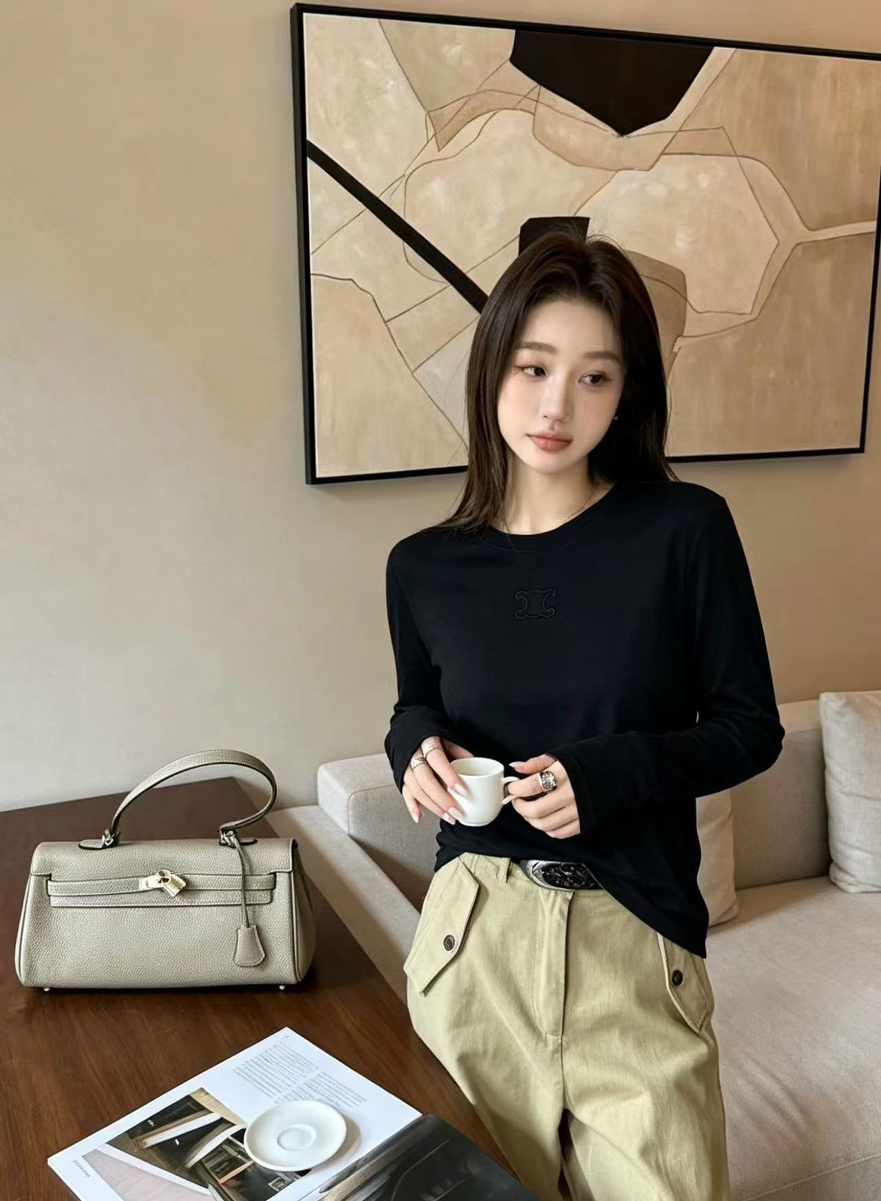 CEL1NE 凱旋門 長袖Tシャツ【50％割引+送料無料】