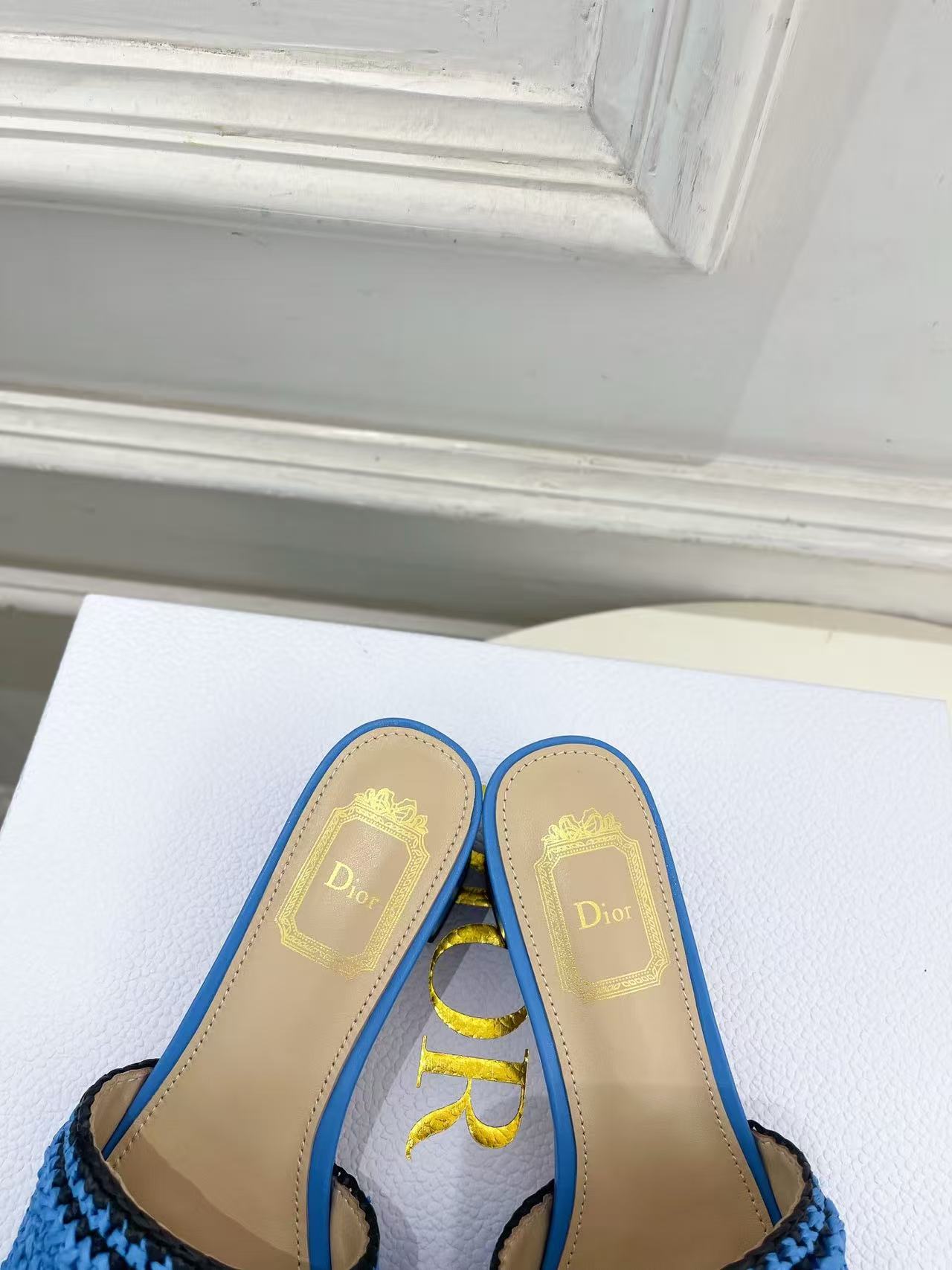 DIOR 高品質な刺繍入りローヒールシューズ【50％割引+送料無料】