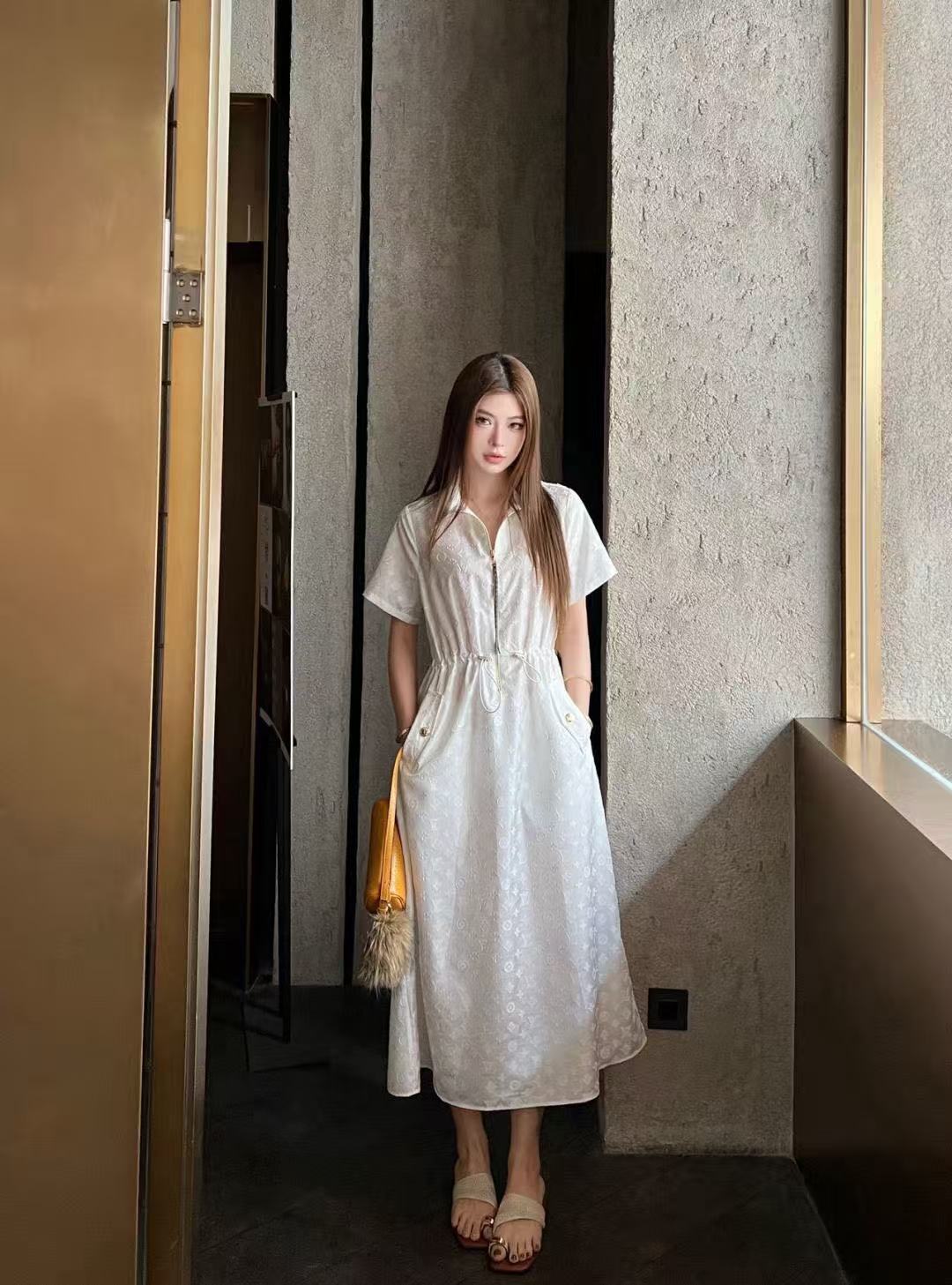 LV ジャカード ジップフロントドレス【50％割引+送料無料】