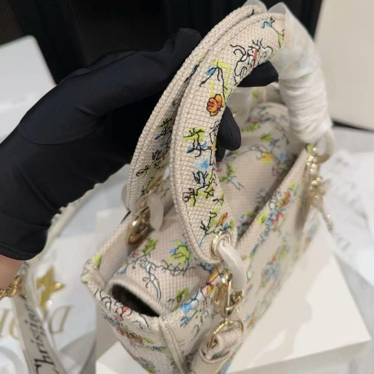 DI0R高品質な刺繍入りハンドバッグ【50％割引+送料無料】