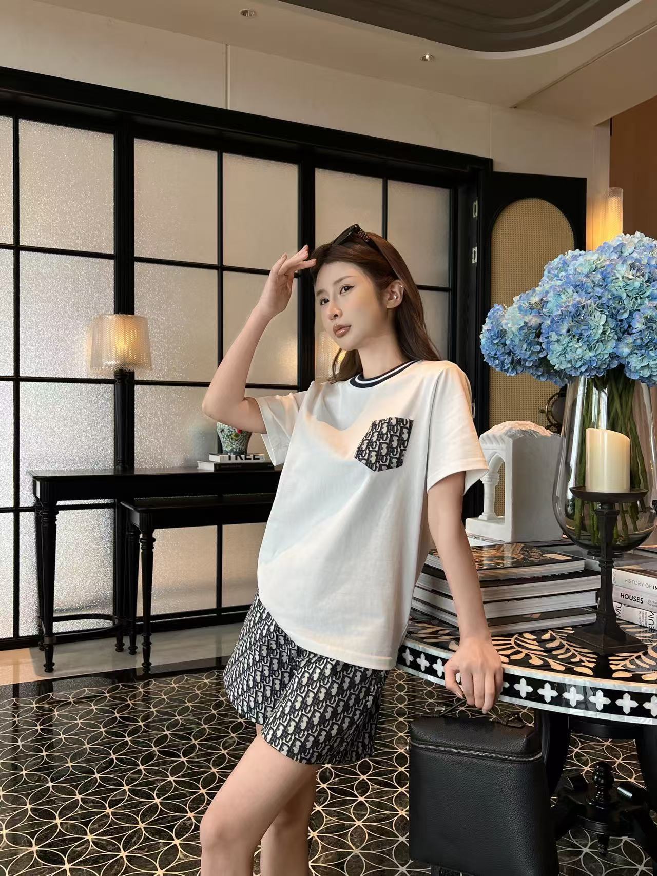 DIOR ポケットTシャツ＆ショートパンツ セットアップ【50％割引+送料無料】
