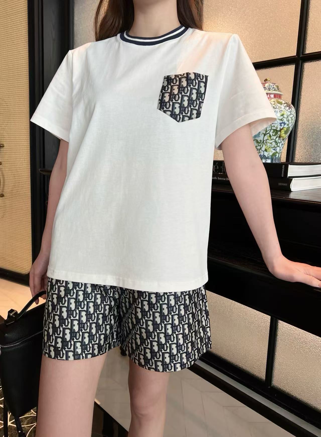 DIOR ポケットTシャツ＆ショートパンツ セットアップ【50％割引+送料無料】