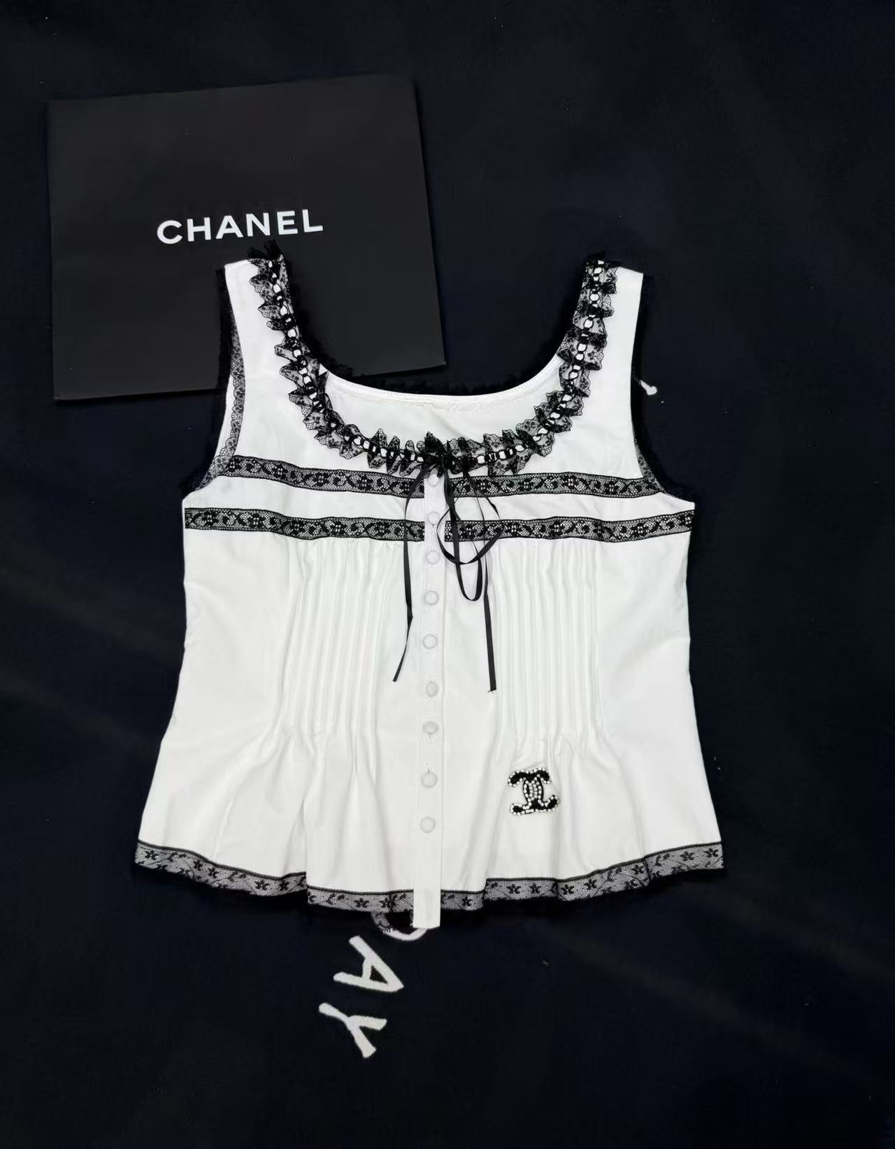 CHANE1 ダブルC ベスト＋パンツ ツーピースセット【50％割引+送料無料】
