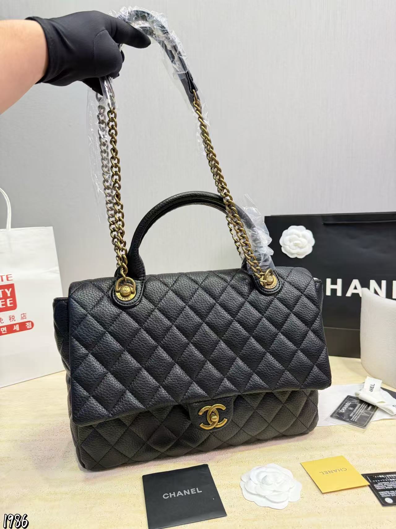 CHANE1 チェーンラムスキンショルダーバッグ【50％割引+送料無料】