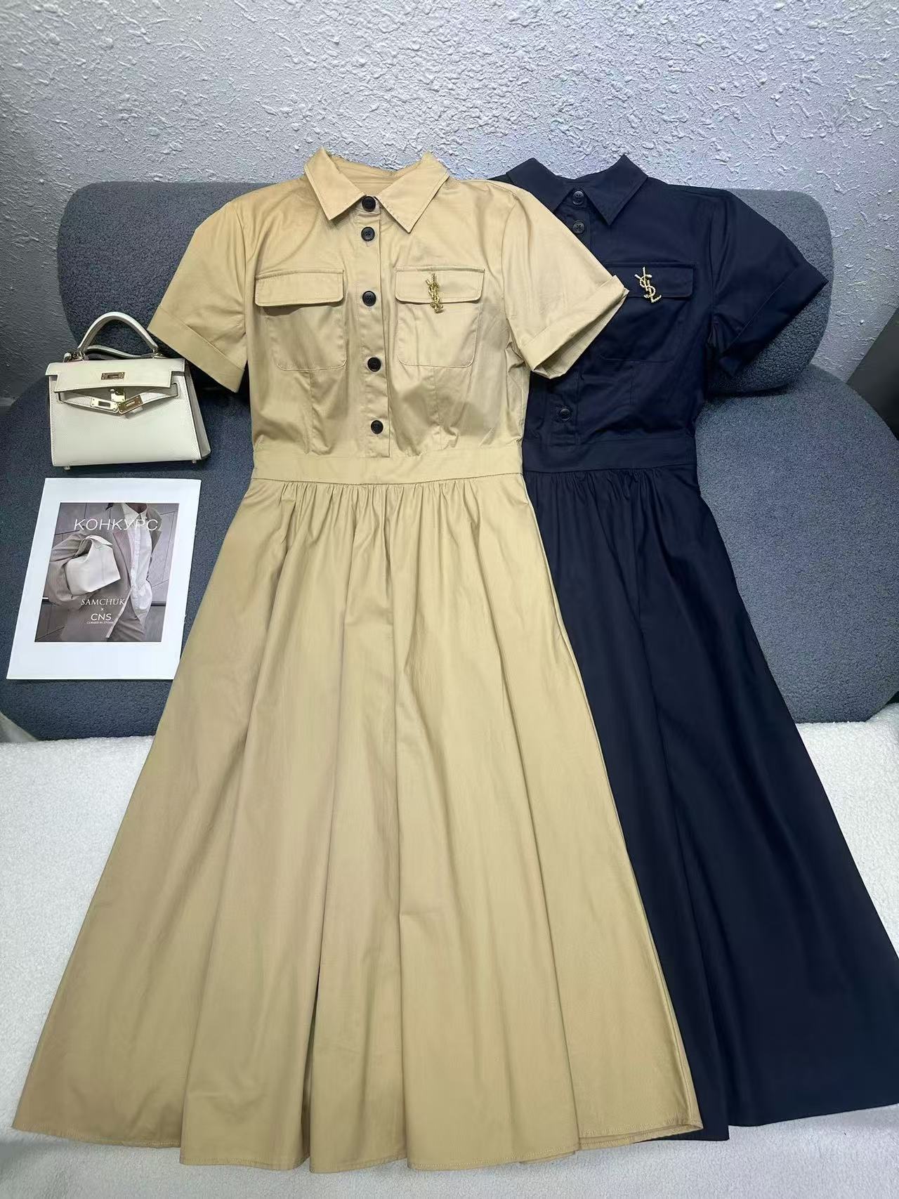YSL 高品質ツーポケットドレス【50％割引+送料無料】