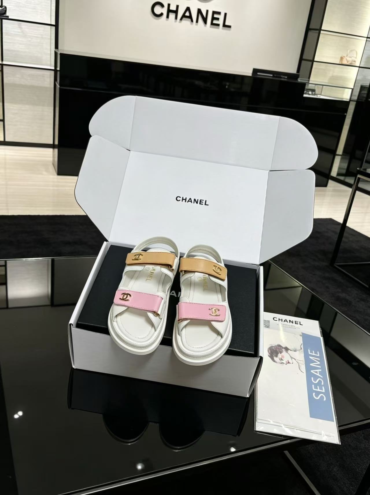 CHANE1高品質ダブルCサンダル【50％割引+送料無料】