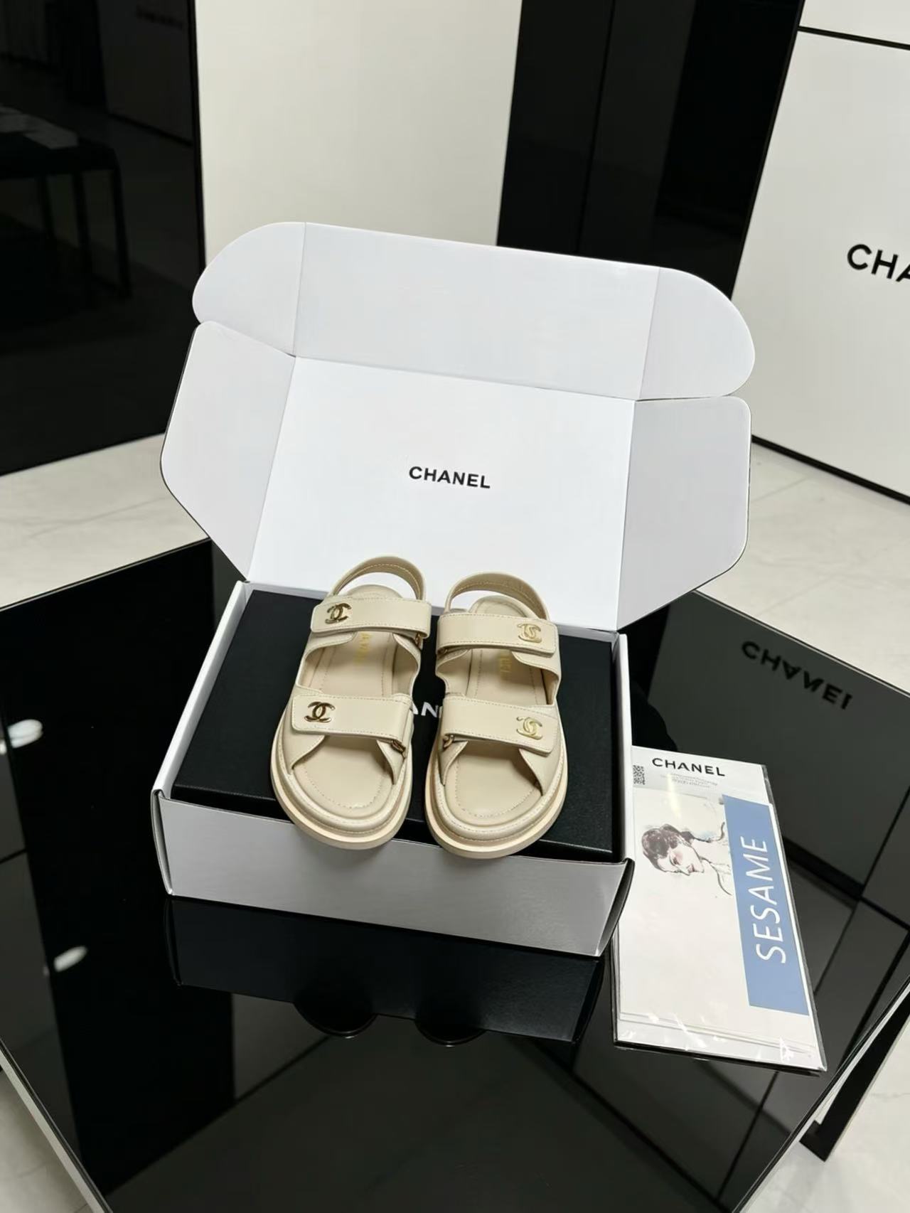 CHANE1高品質ダブルCサンダル【50％割引+送料無料】