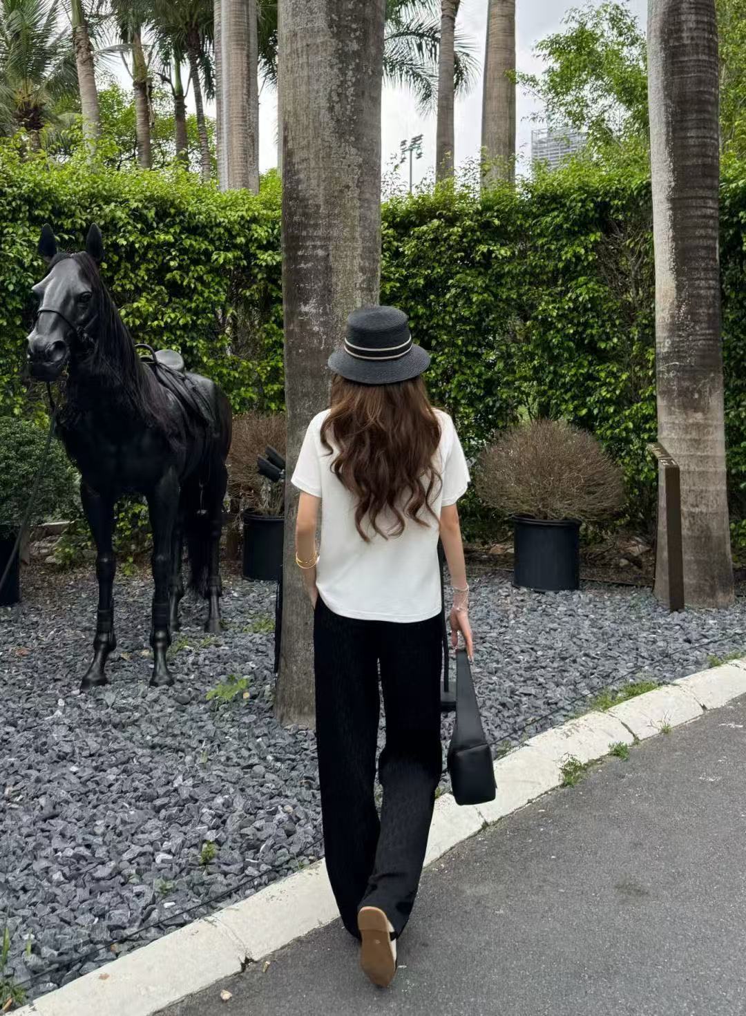 DI0Rポケット付きTシャツ＋パンツのツーピースセット A【50％割引+送料無料】