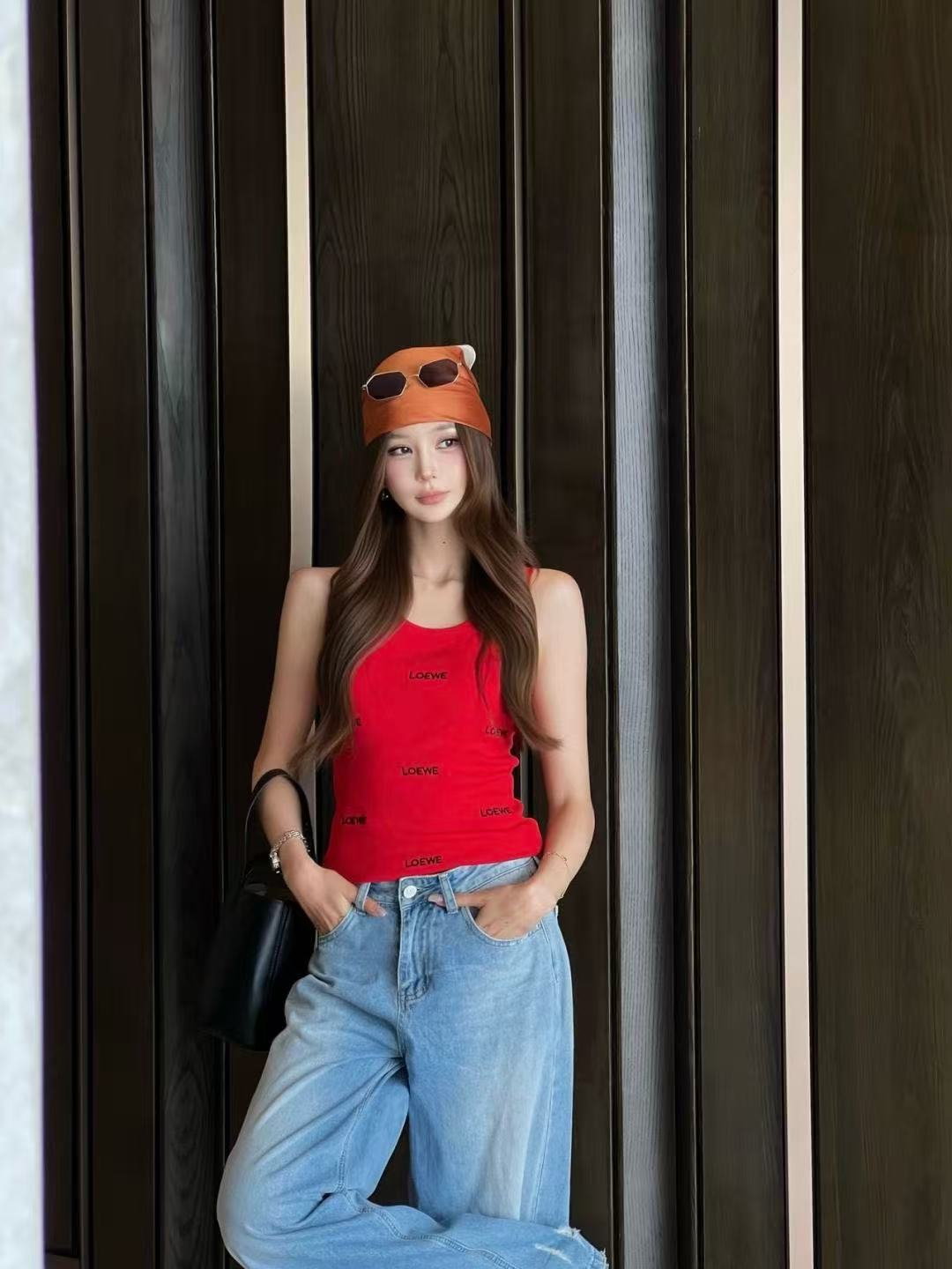 LOEWE レター刺繍入りタンクトップ／Tシャツ【50％割引+送料無料】