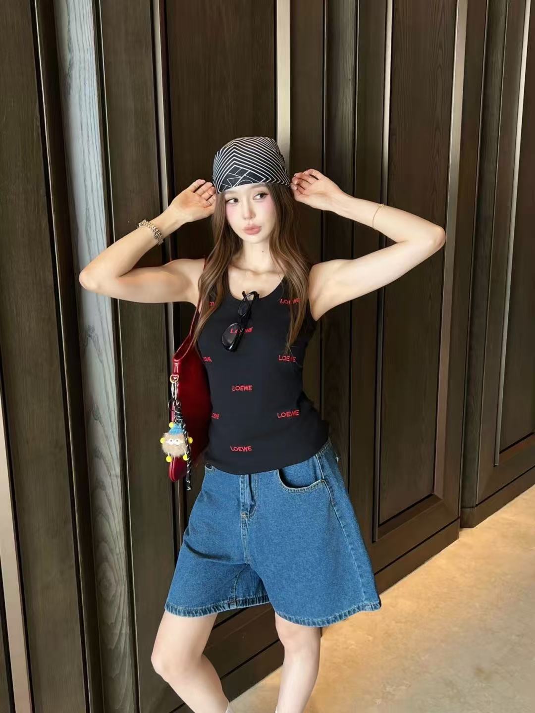 LOEWE レター刺繍入りタンクトップ／Tシャツ【50％割引+送料無料】