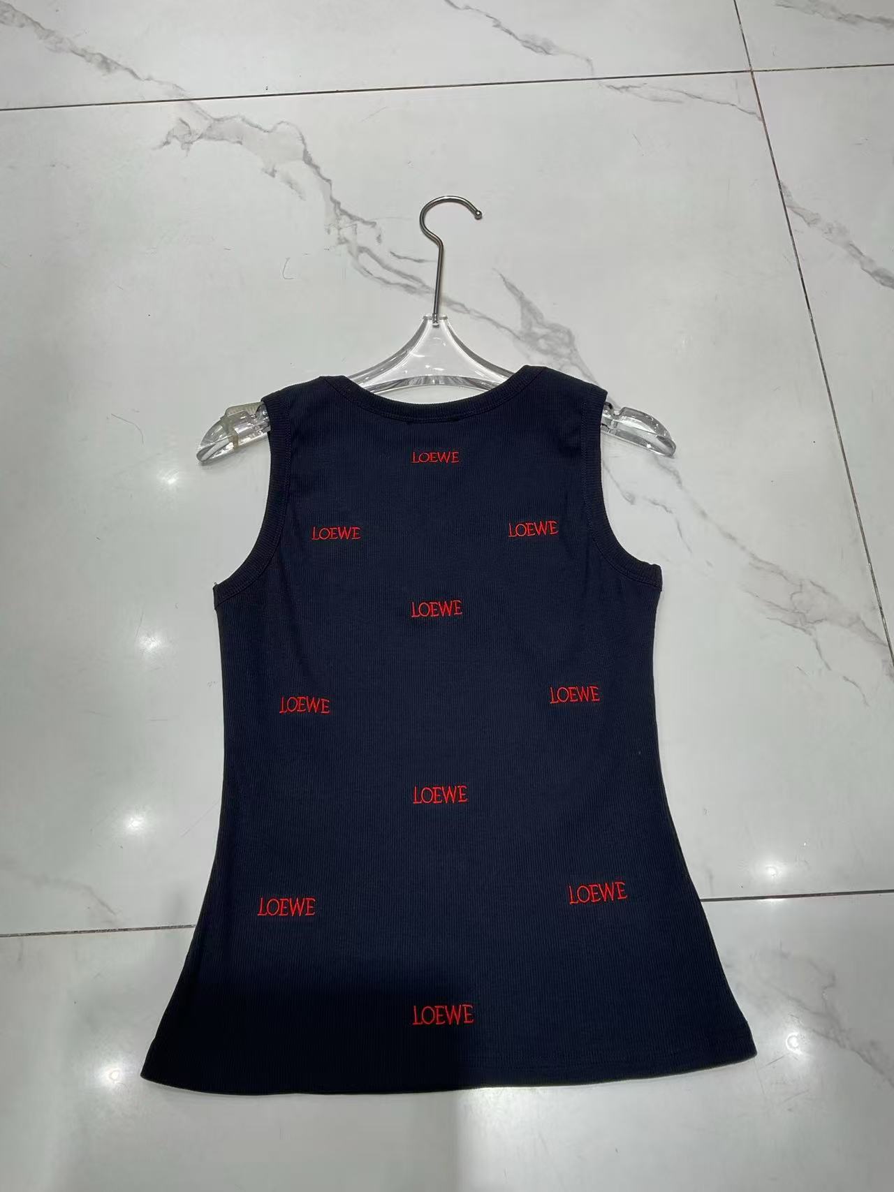 LOEWE レター刺繍入りタンクトップ／Tシャツ【50％割引+送料無料】