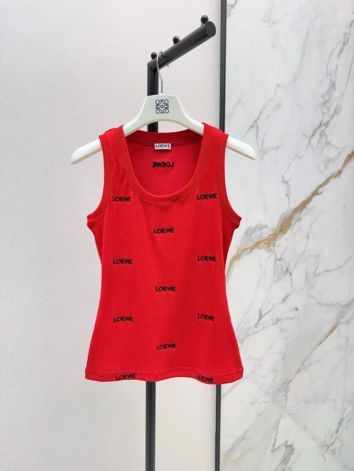 LOEWE レター刺繍入りタンクトップ／Tシャツ【50％割引+送料無料】