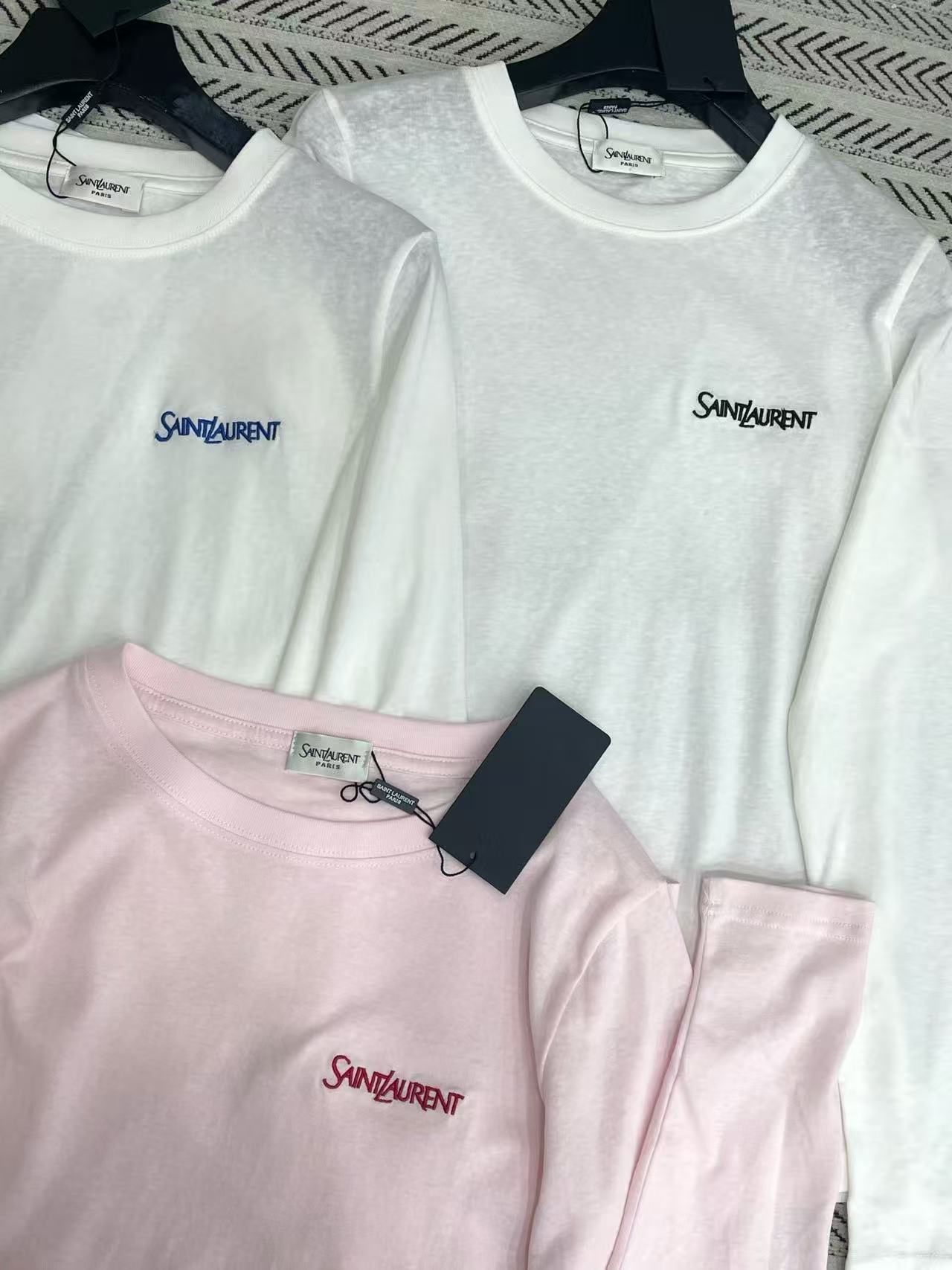 YSL刺繍入りレター長袖Tシャツ【50％割引+送料無料】