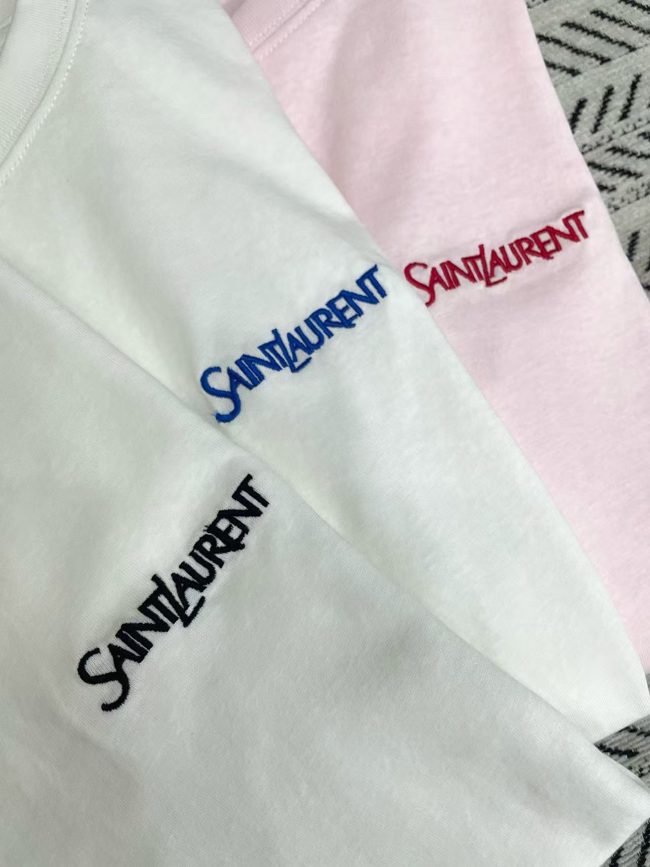 YSL刺繍入りレター長袖Tシャツ【50％割引+送料無料】