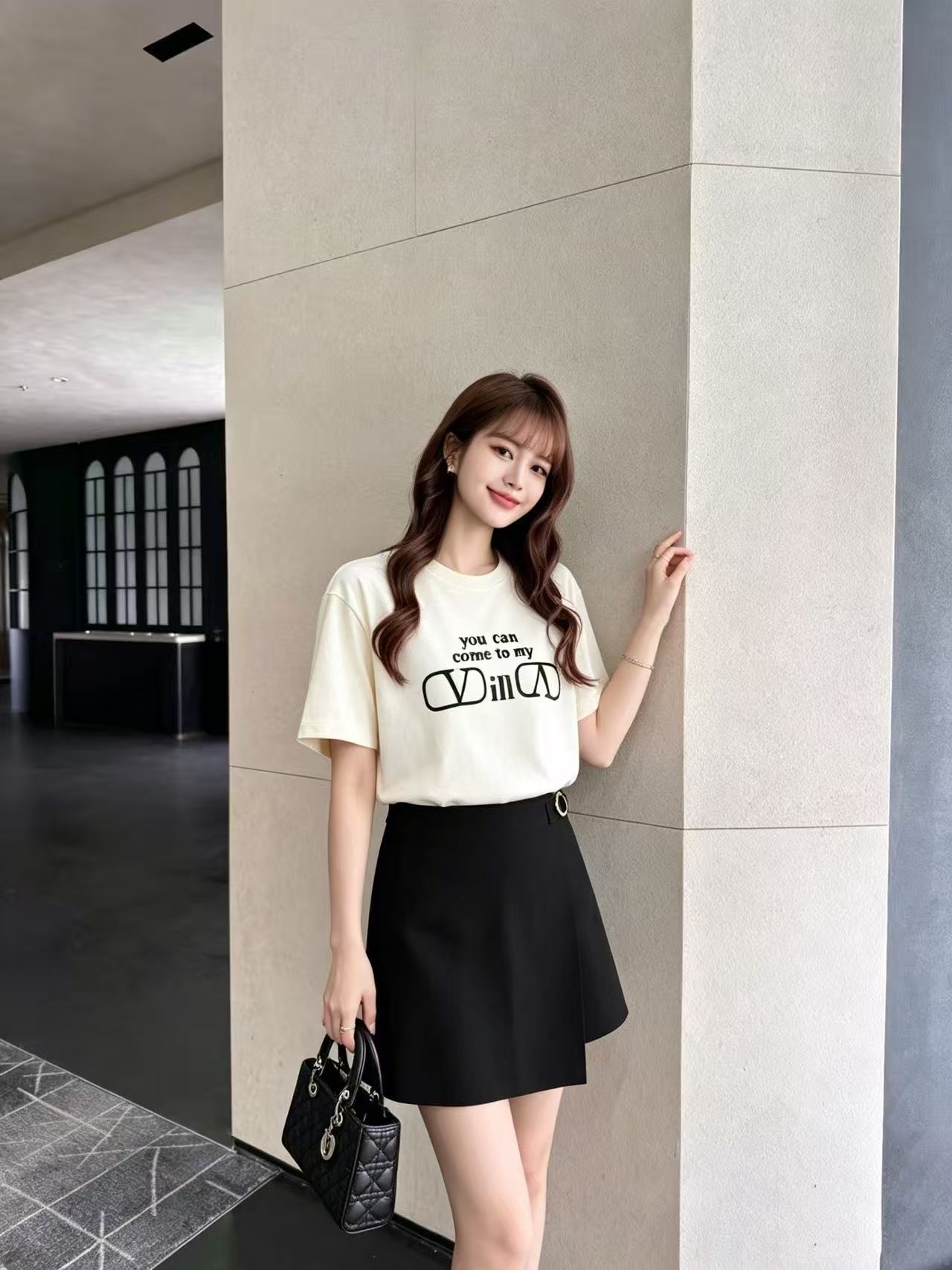 VALENT1NO シンプルレターTシャツ【50％割引+送料無料】