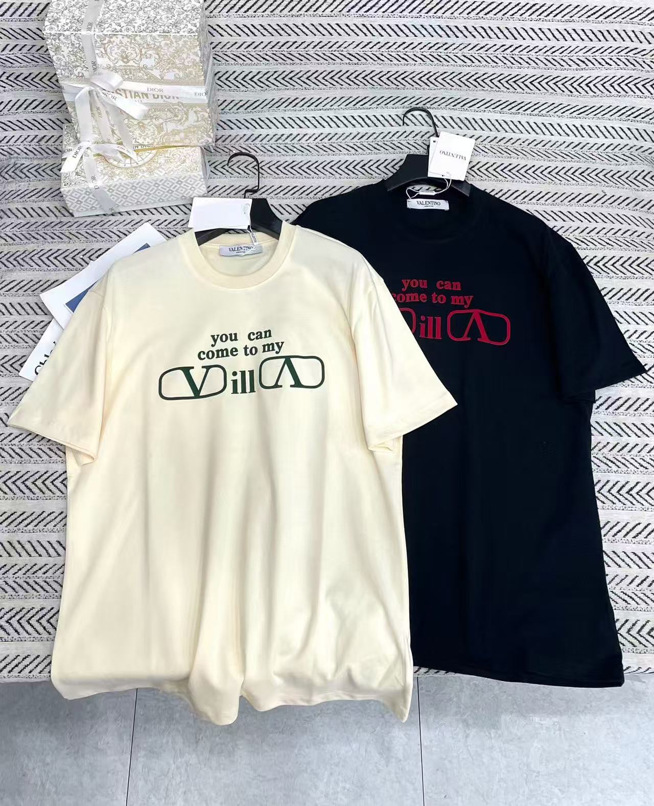VALENT1NO シンプルレターTシャツ【50％割引+送料無料】
