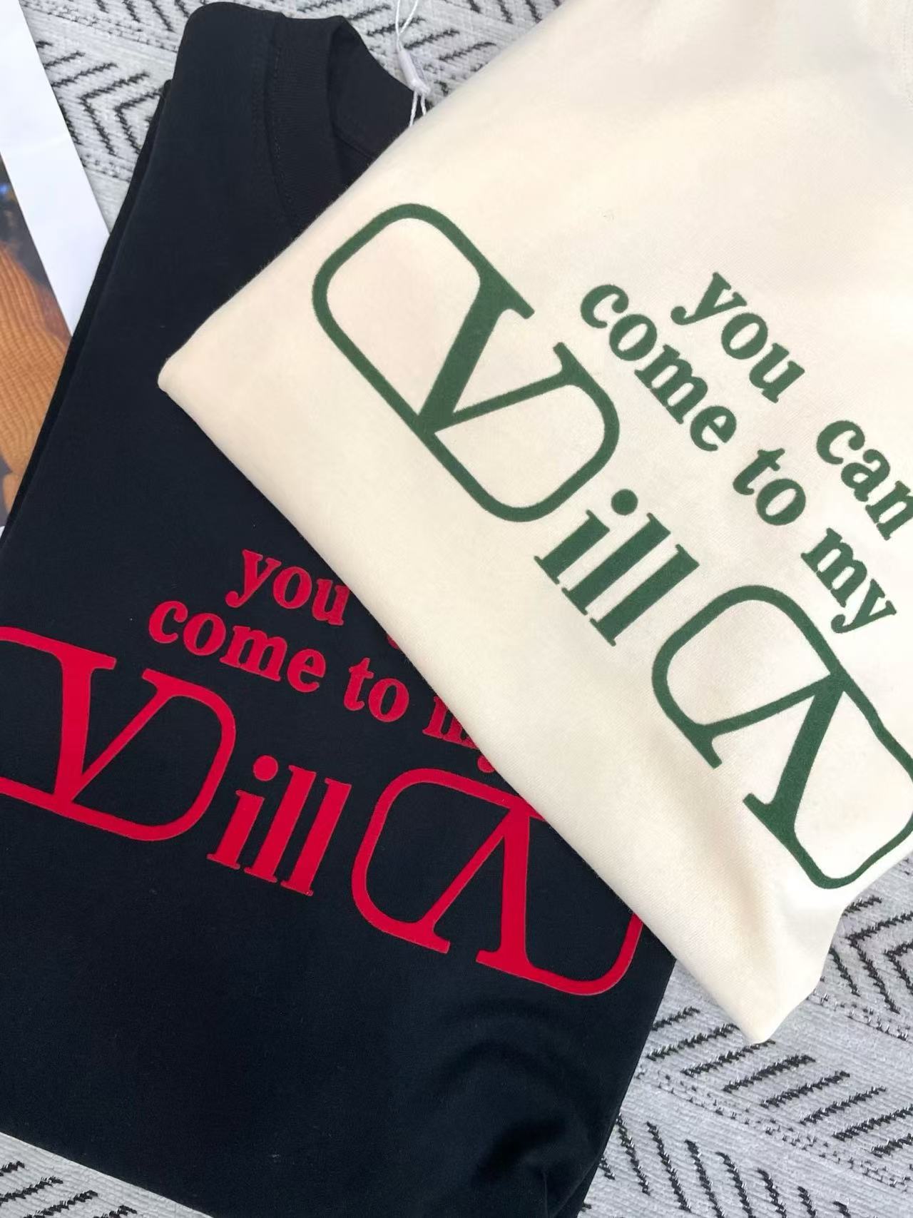 VALENT1NO シンプルレターTシャツ【50％割引+送料無料】