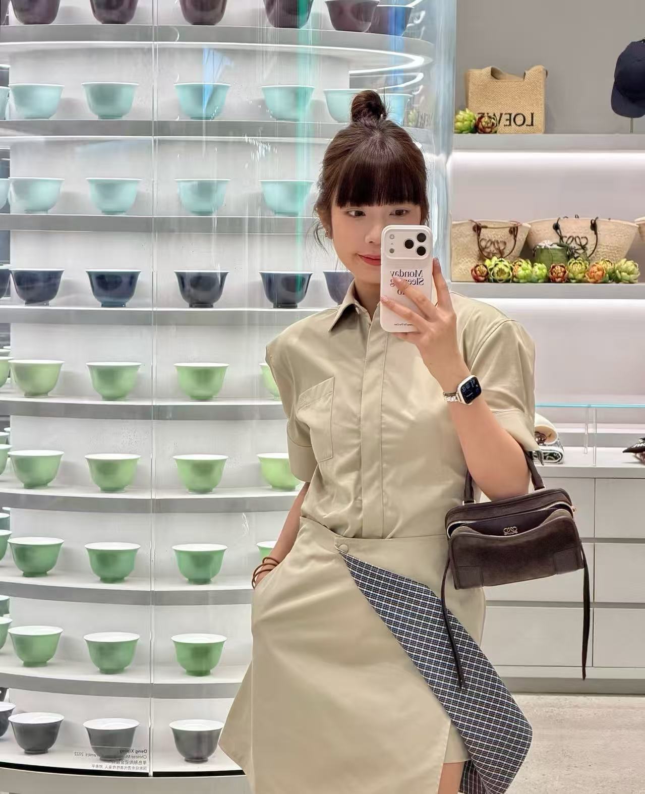 LOEWE 襟付き半袖ドレス【50％割引+送料無料】