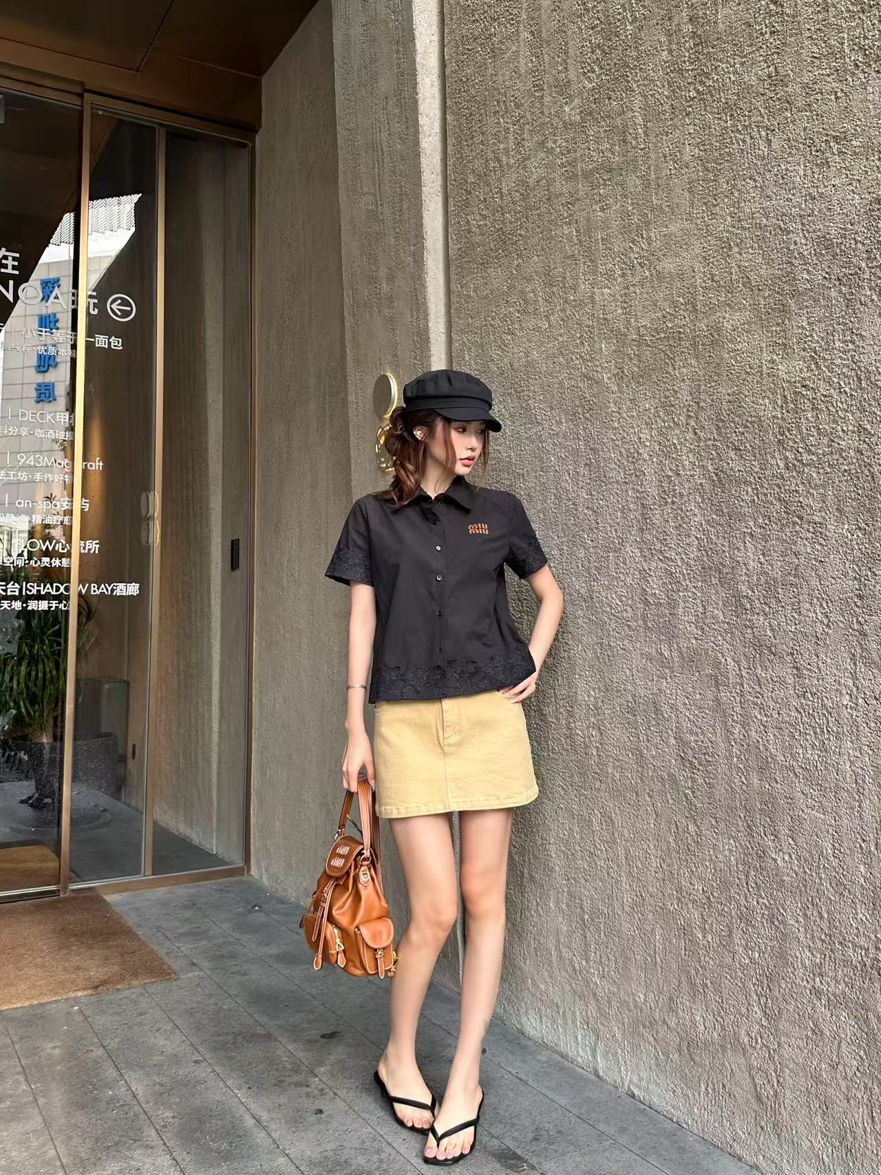 M1UM1U レーストリムシャツ【50％割引+送料無料】