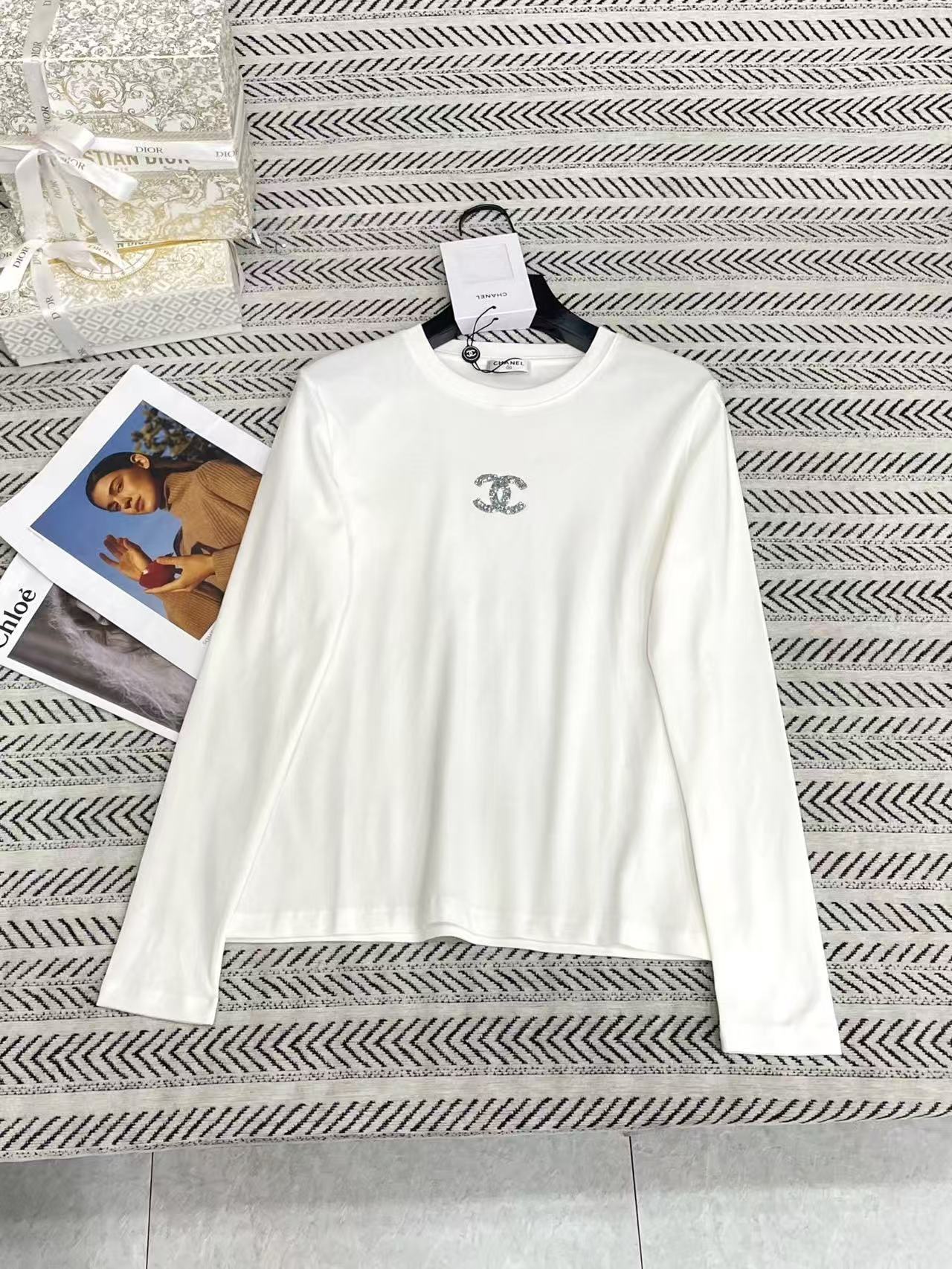 CHANE1 シンプルダブルC長袖Tシャツ【50％割引+送料無料】