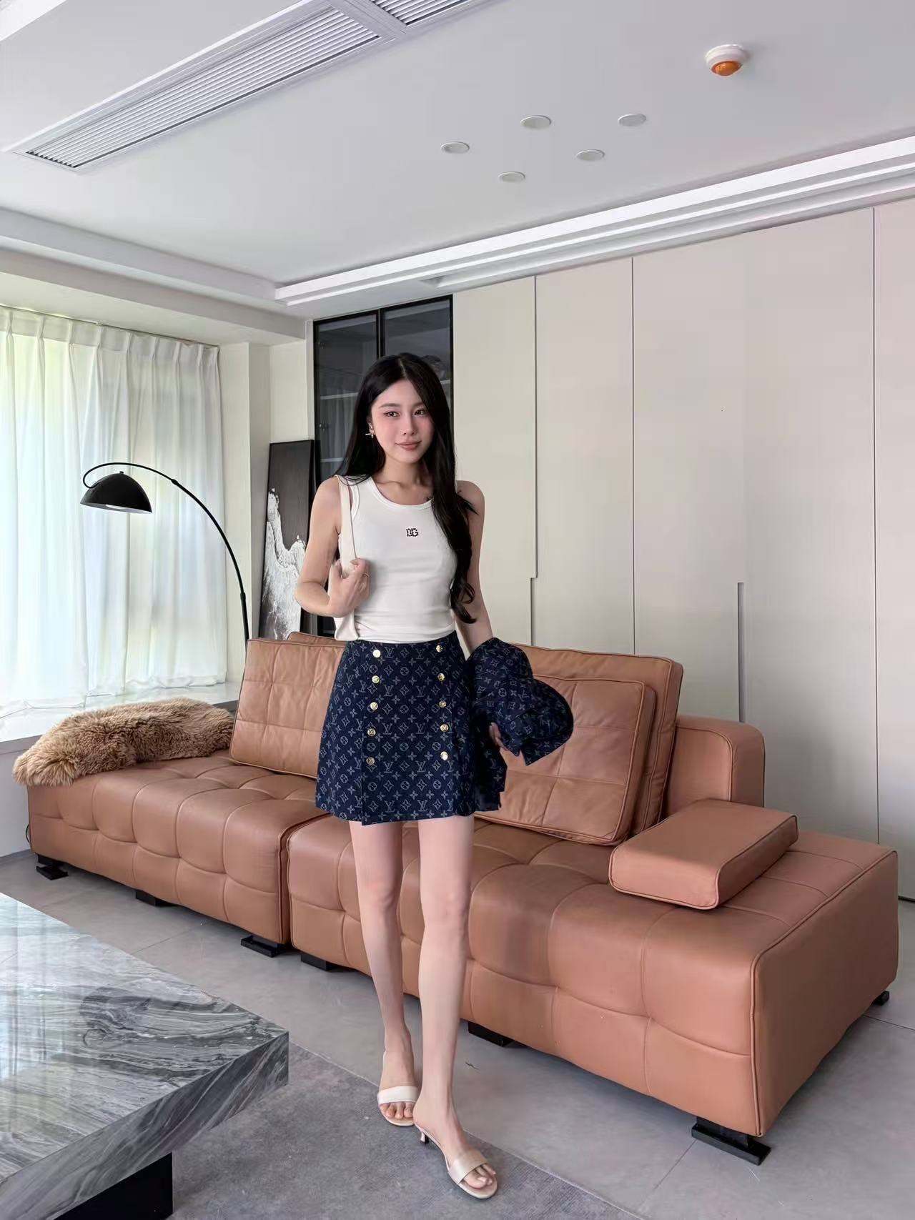 LV ポケットTシャツ＆スカート セットアップ【50％割引+送料無料】